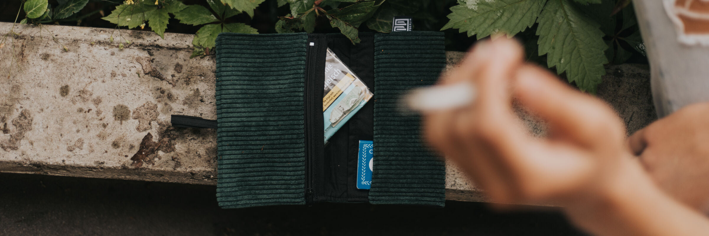 PP-Berlin Etui Klein Ripstop - Vegane Geldbörse 10,5x7,5cm Schwarz