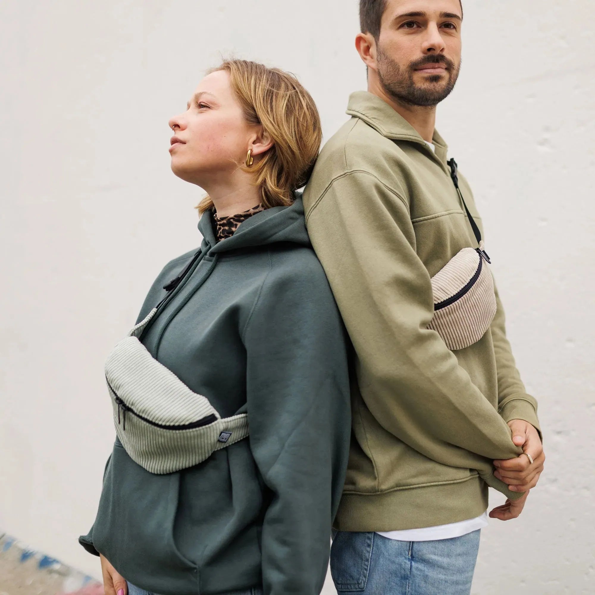 Bauchtasche klassisch, Cord Mint Mood2 (4) #farbe_Mint