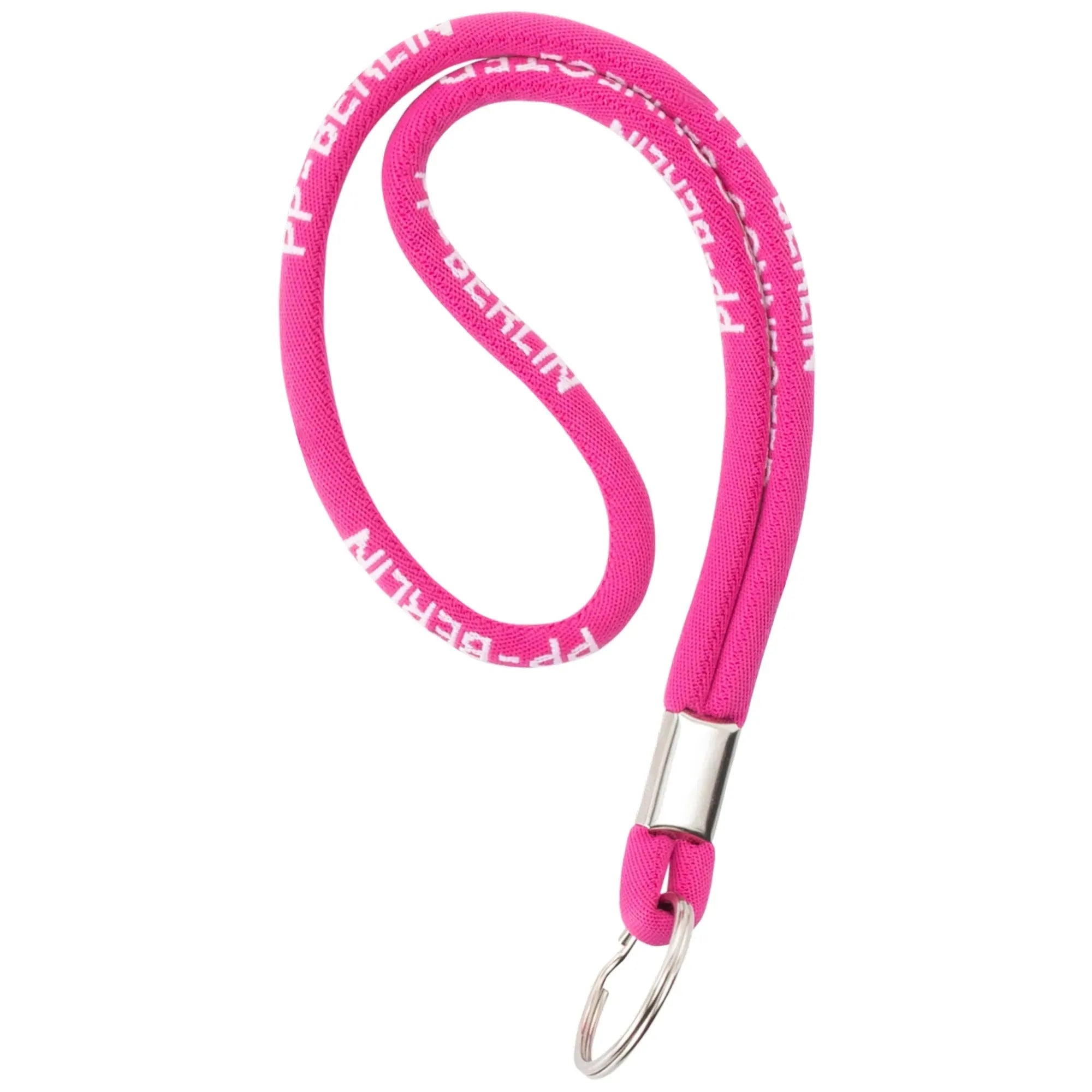 PP-Berlin Lanyard / kurzes Schlüsselband Pink Rückansicht (1) #farbe_Pink