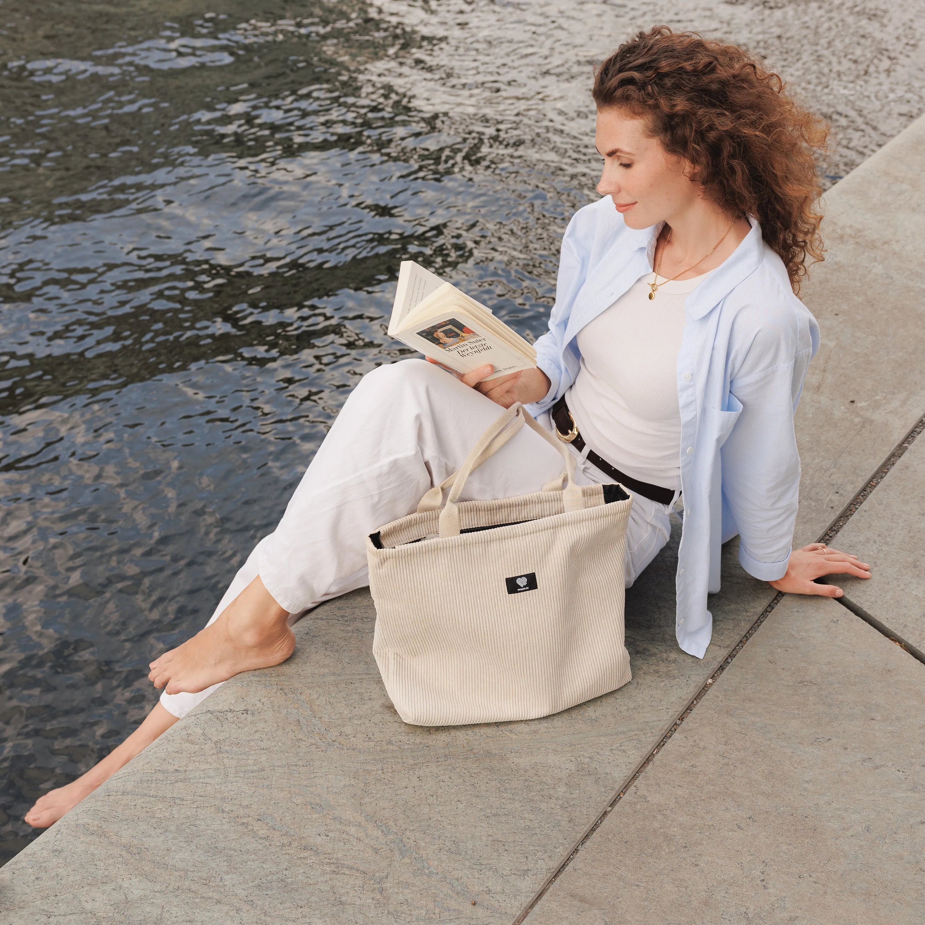 Shopperbag Cord Beige Mood2 #farbe_Beige