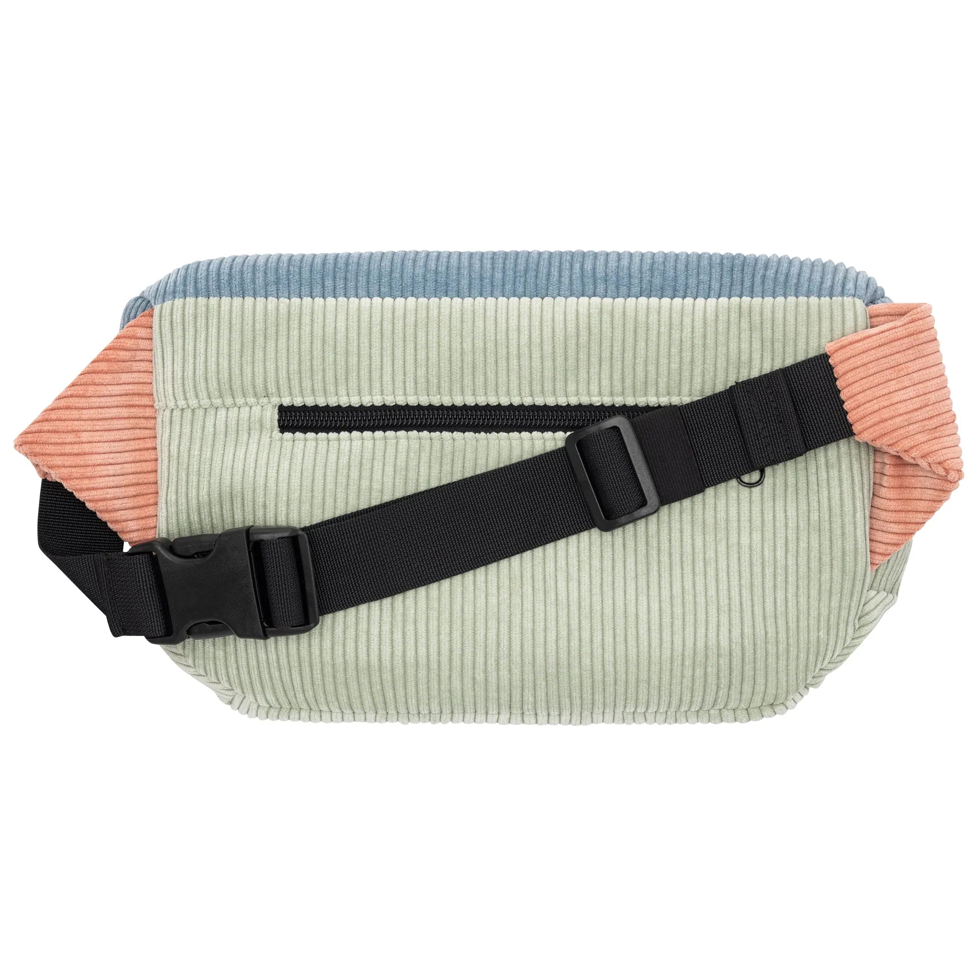 Bauchtasche groß, Cord Farbtrio (1) #farbe_Mint / Hellblau / Rosa