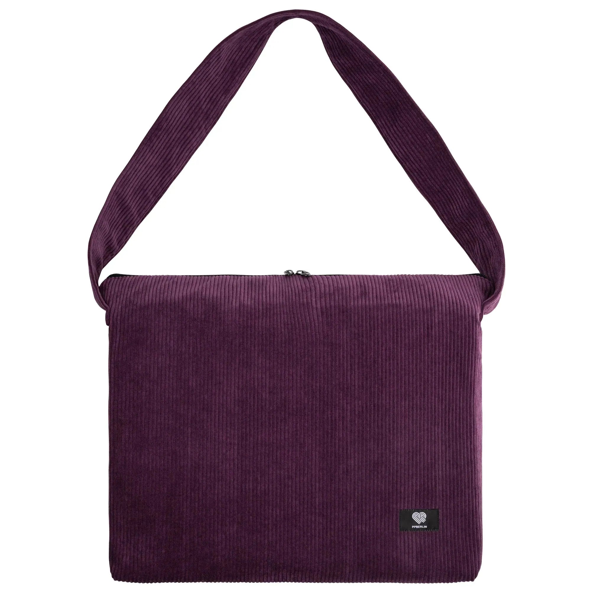 Tragetasche groß Cord Aubergine Vorderansicht (0) #farbe_Aubergine