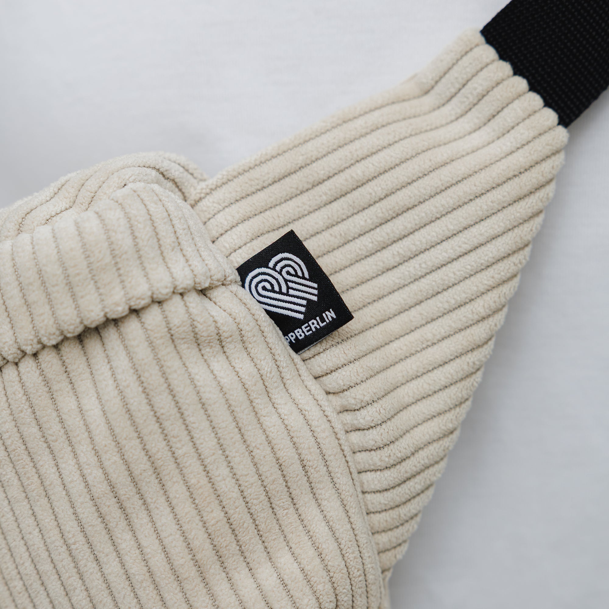 Bauchtasche eckig, Cord Beige Detail5 (9) #farbe_Beige