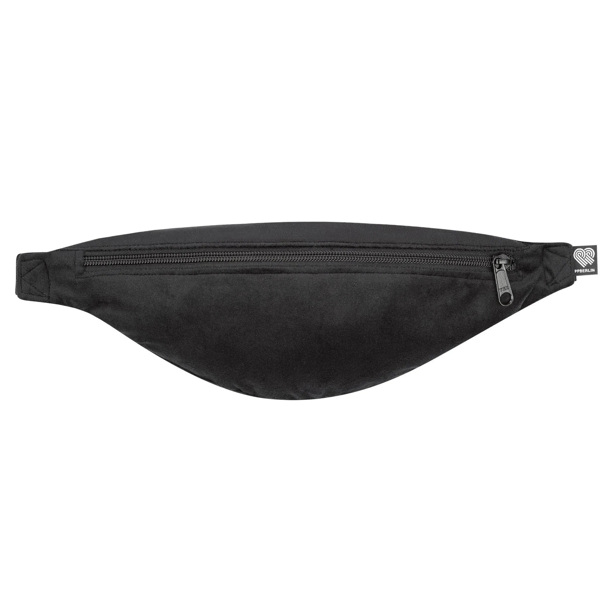 Bauchtasche schmal, Samt Schwarz Vorderansicht (0) #farbe_Schwarz