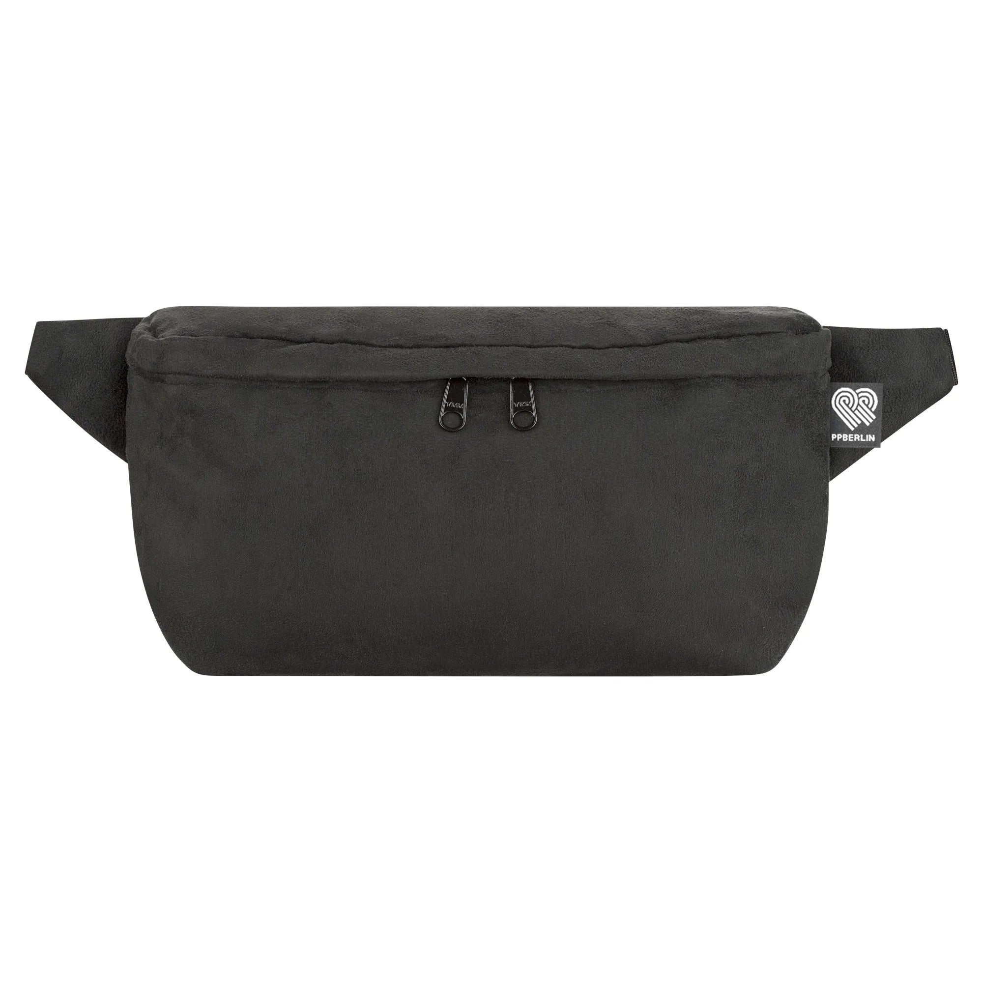 Bauchtasche groß, Kunstwildleder Schwarz Vorderansicht (0) #farbe_Schwarz