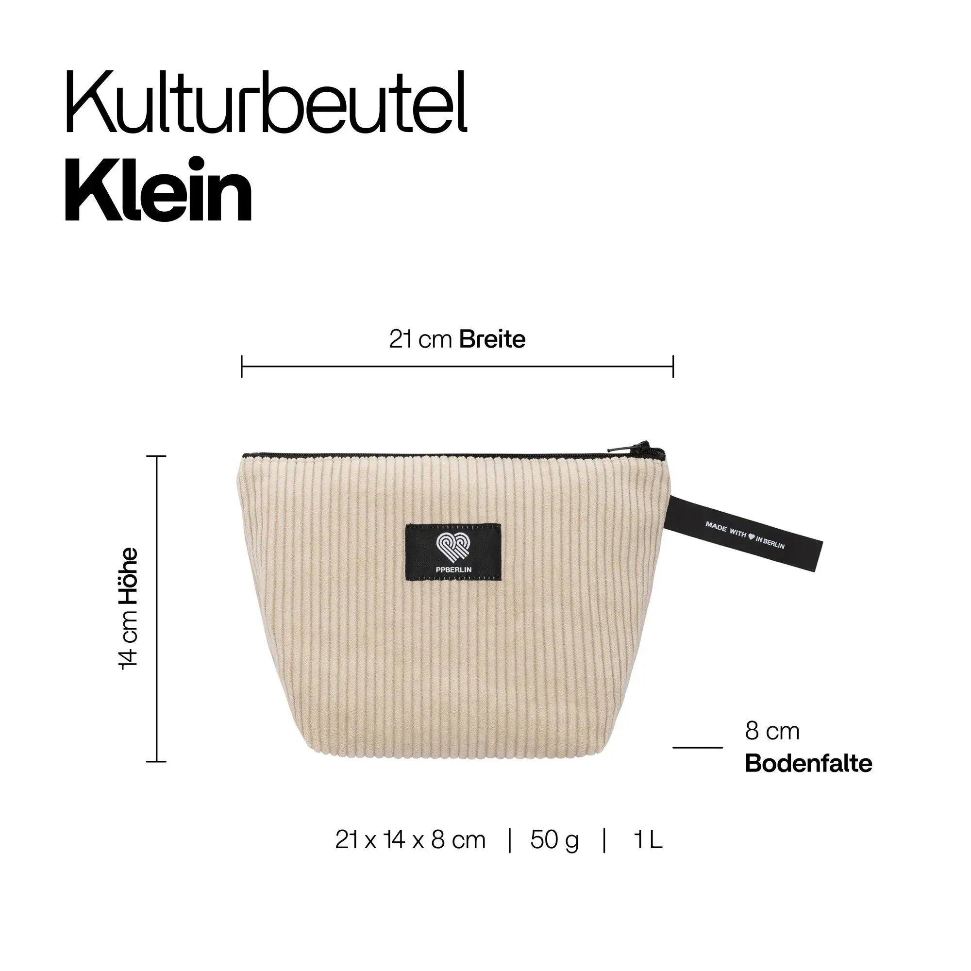 Kulturbeutel Klein Technische Zeichnung #größe_klein