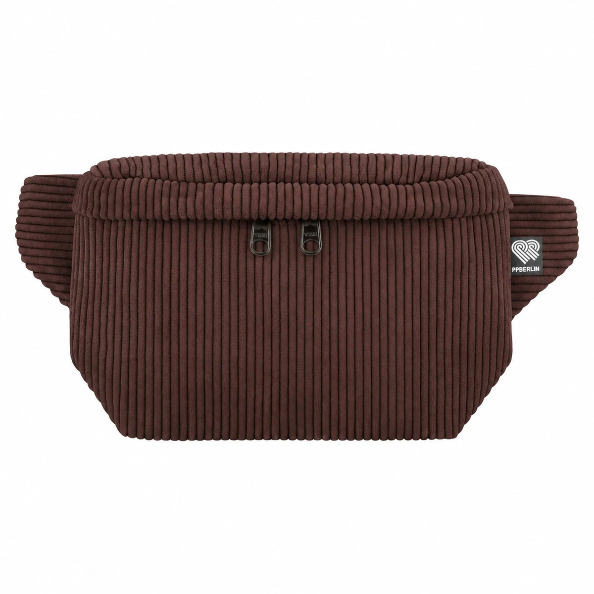 Bauchtasche eckig, Cord Dunkelbraun Vorderansicht (0) #farbe_Dunkelbraun