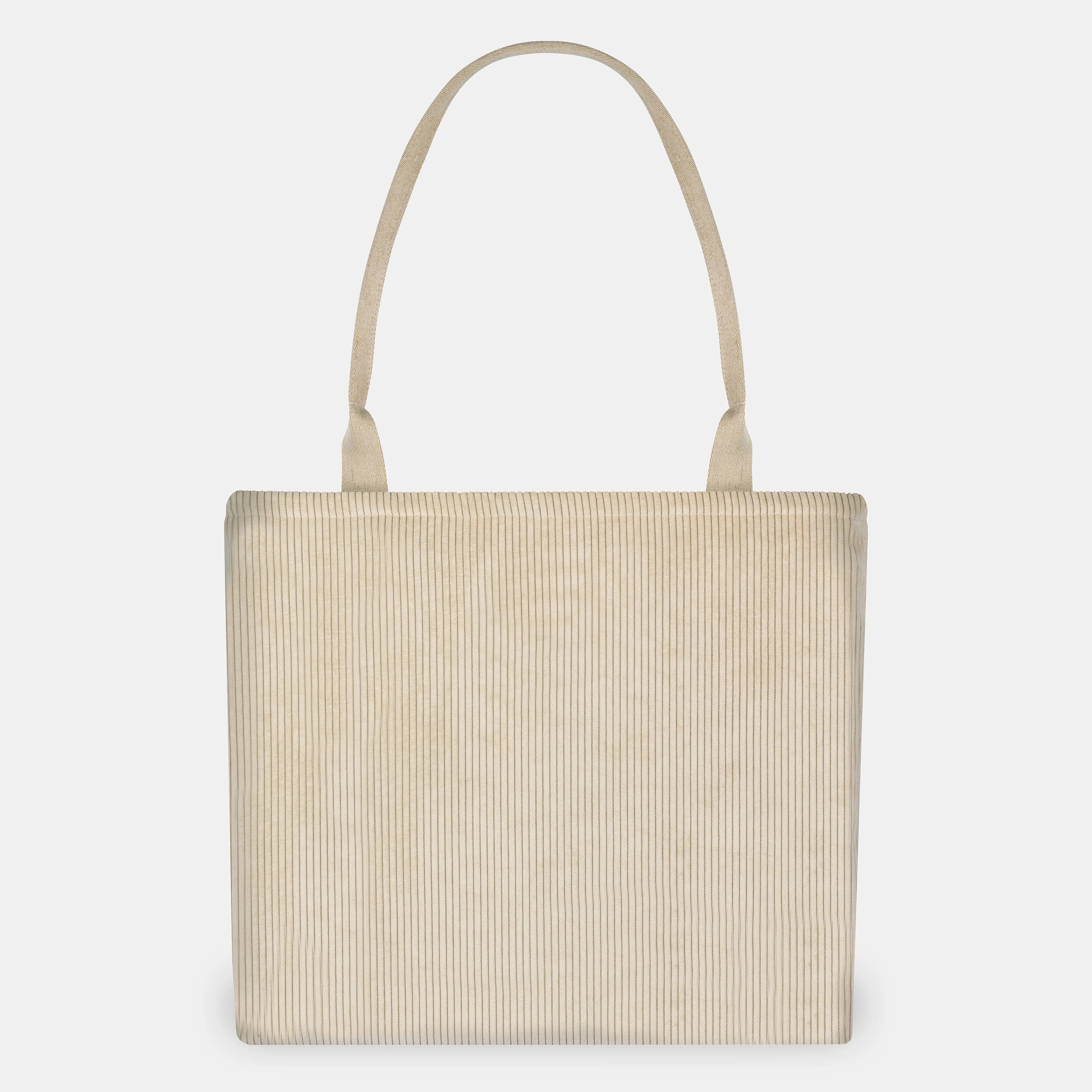 Shopperbag Cord Beige Rückansicht #farbe_Beige