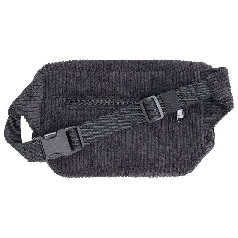 Bauchtasche eckig, Cord Schwarz Rückansicht (1) #farbe_schwarz