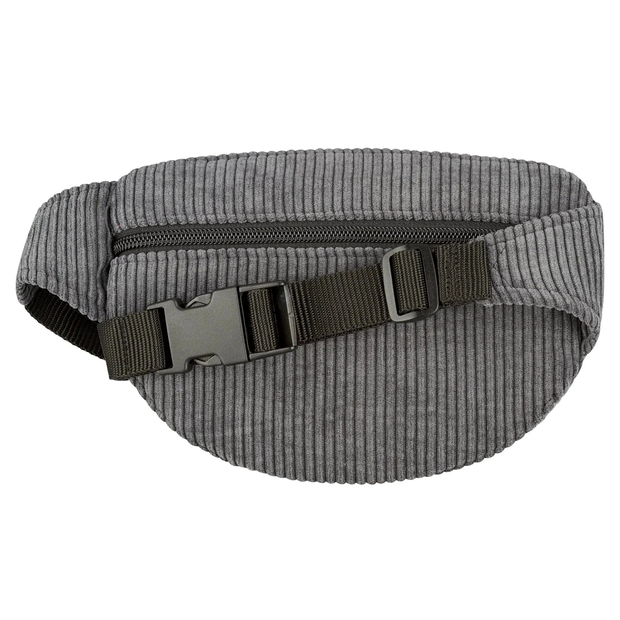 Bauchtasche klassisch, Cord Grau Rückansicht (1) #farbe_Grau