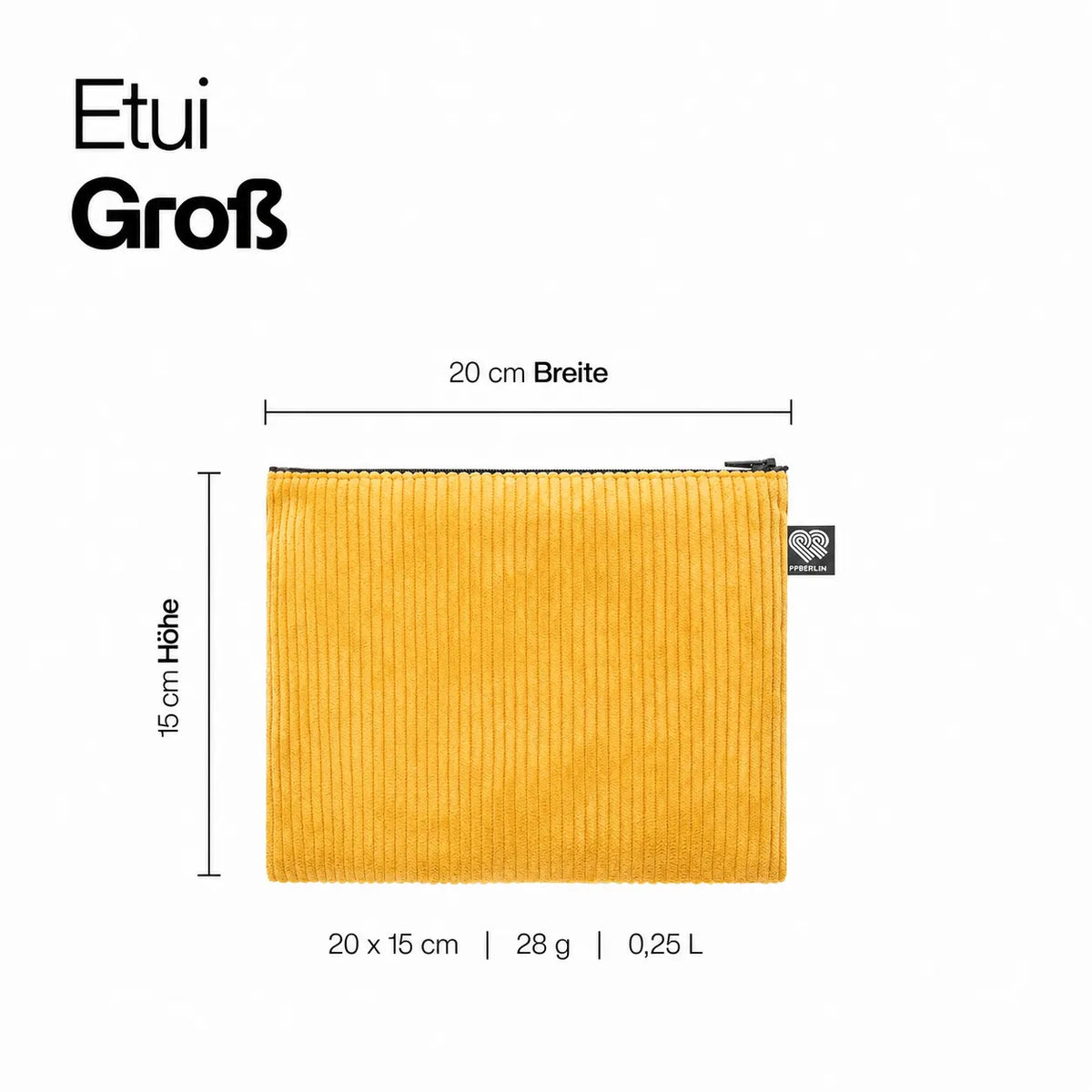 Etui Groß in currygelbem Cord Technische Zeichnung #farbe_currygelb