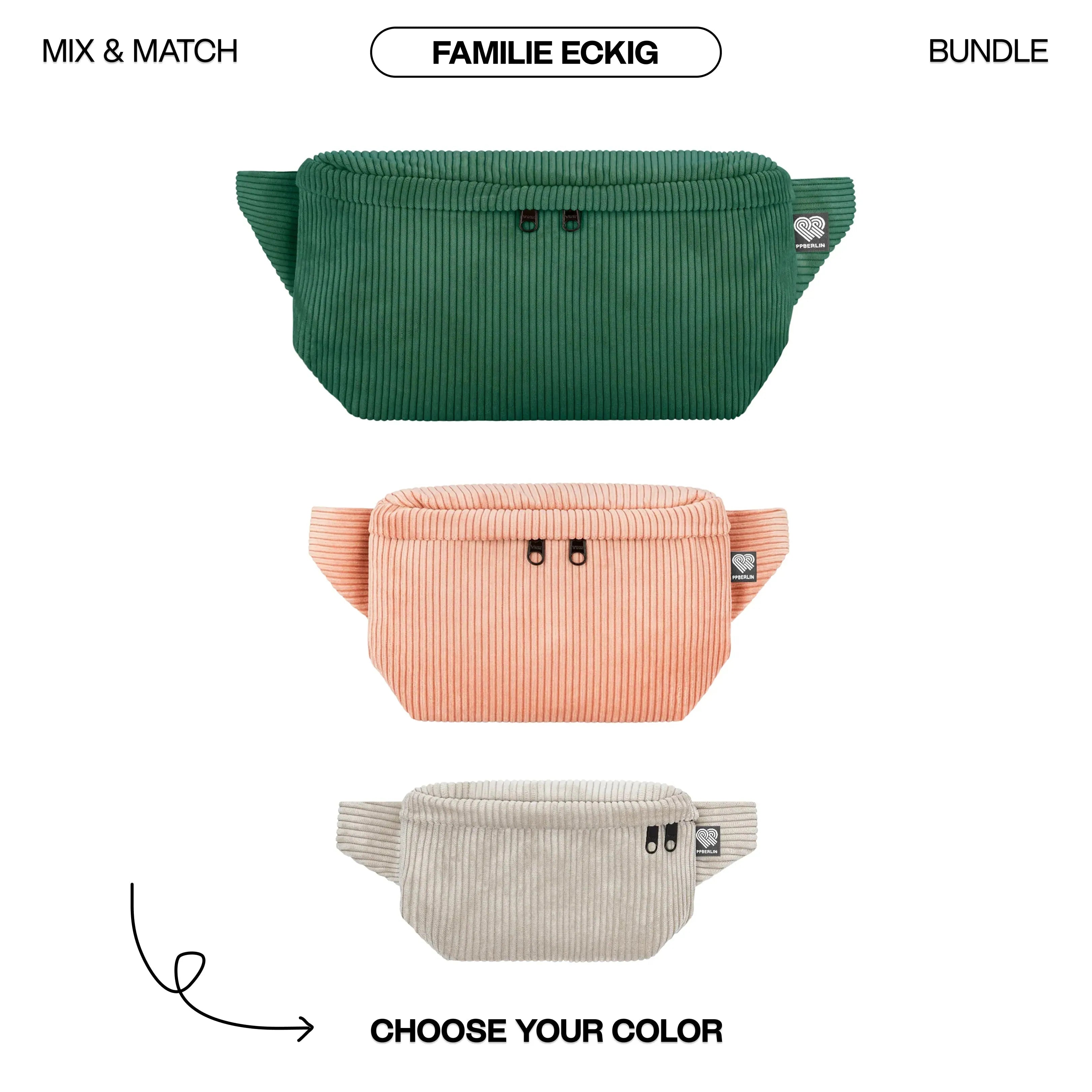 Bauchtaschen Bundle "Familie Eckig"