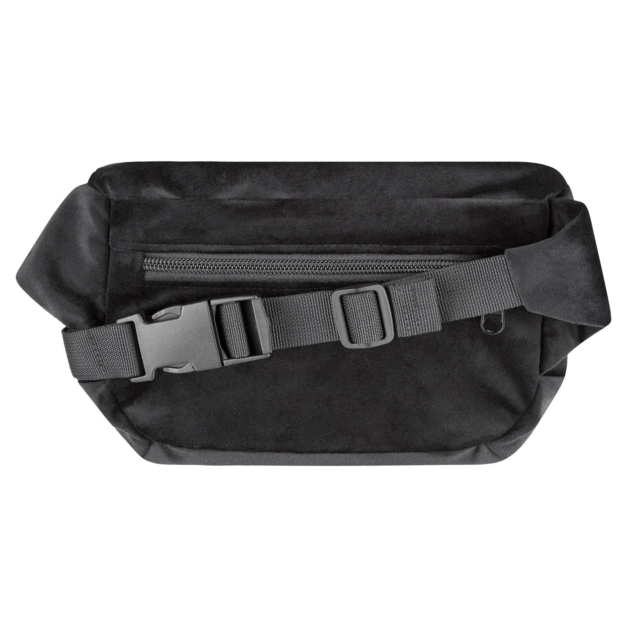 Bauchtasche eckig, Samt schwarz (1) #farbe_schwarz