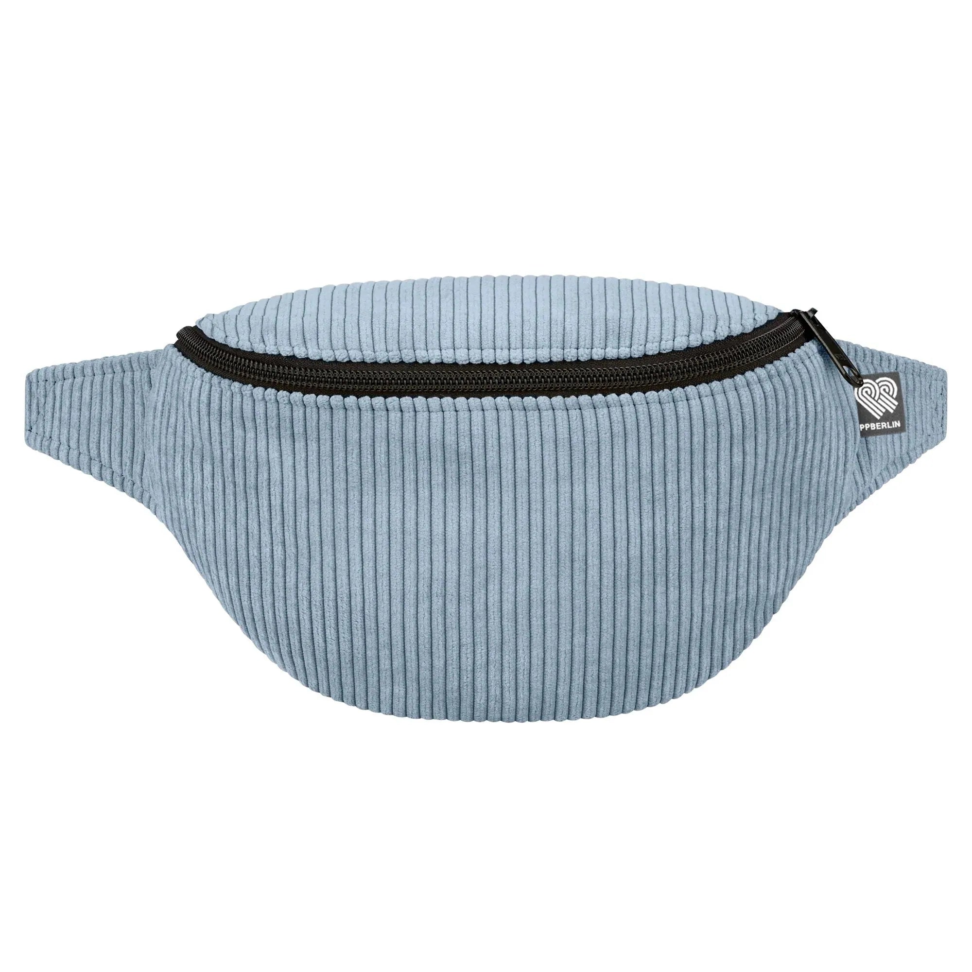 Bauchtasche klassisch, Cord Hellblau Vorderansicht (0) #farbe_Hellblau