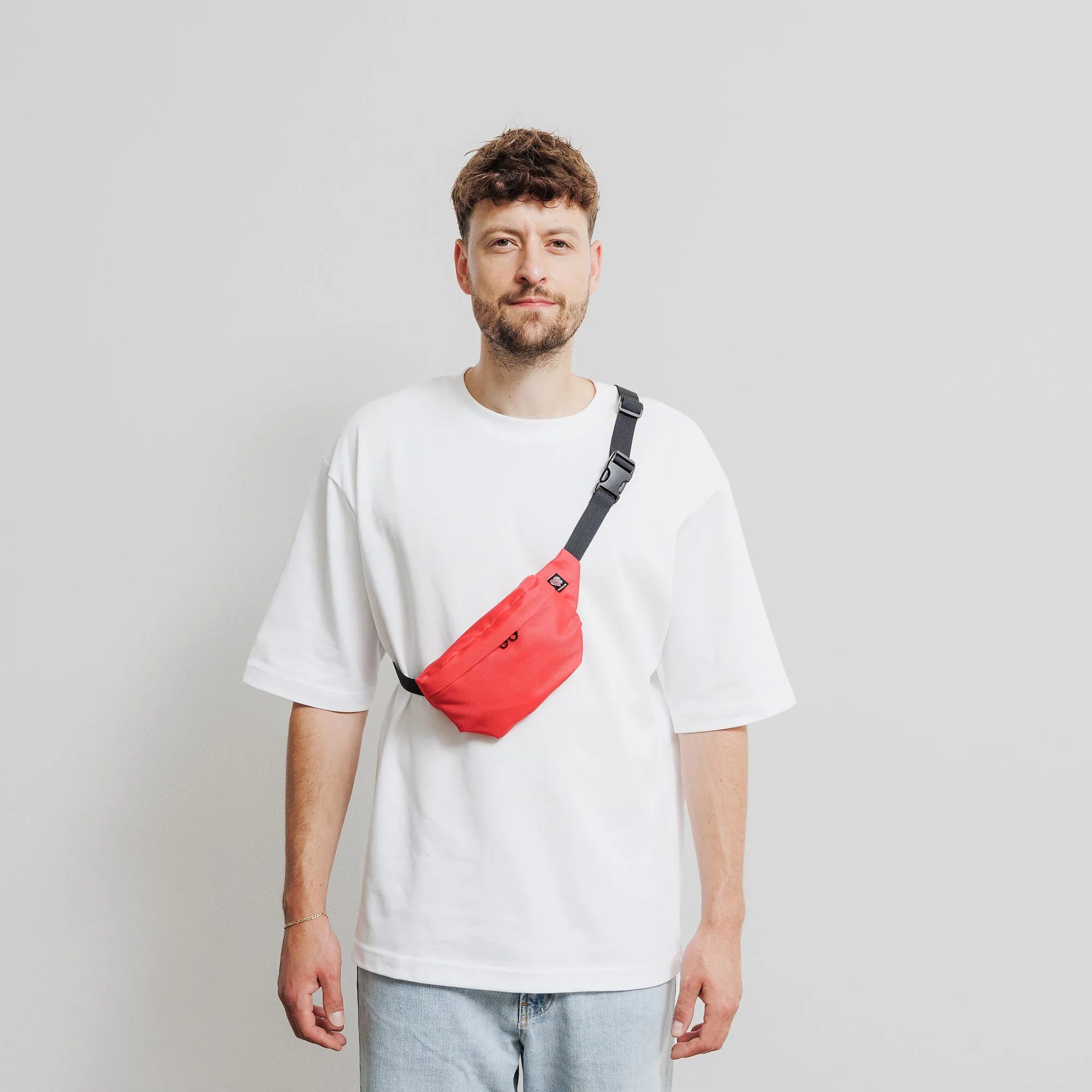 Bauchtasche Eckig Klein Meeresplastik Rot Model 1 (2) #farbe_rot