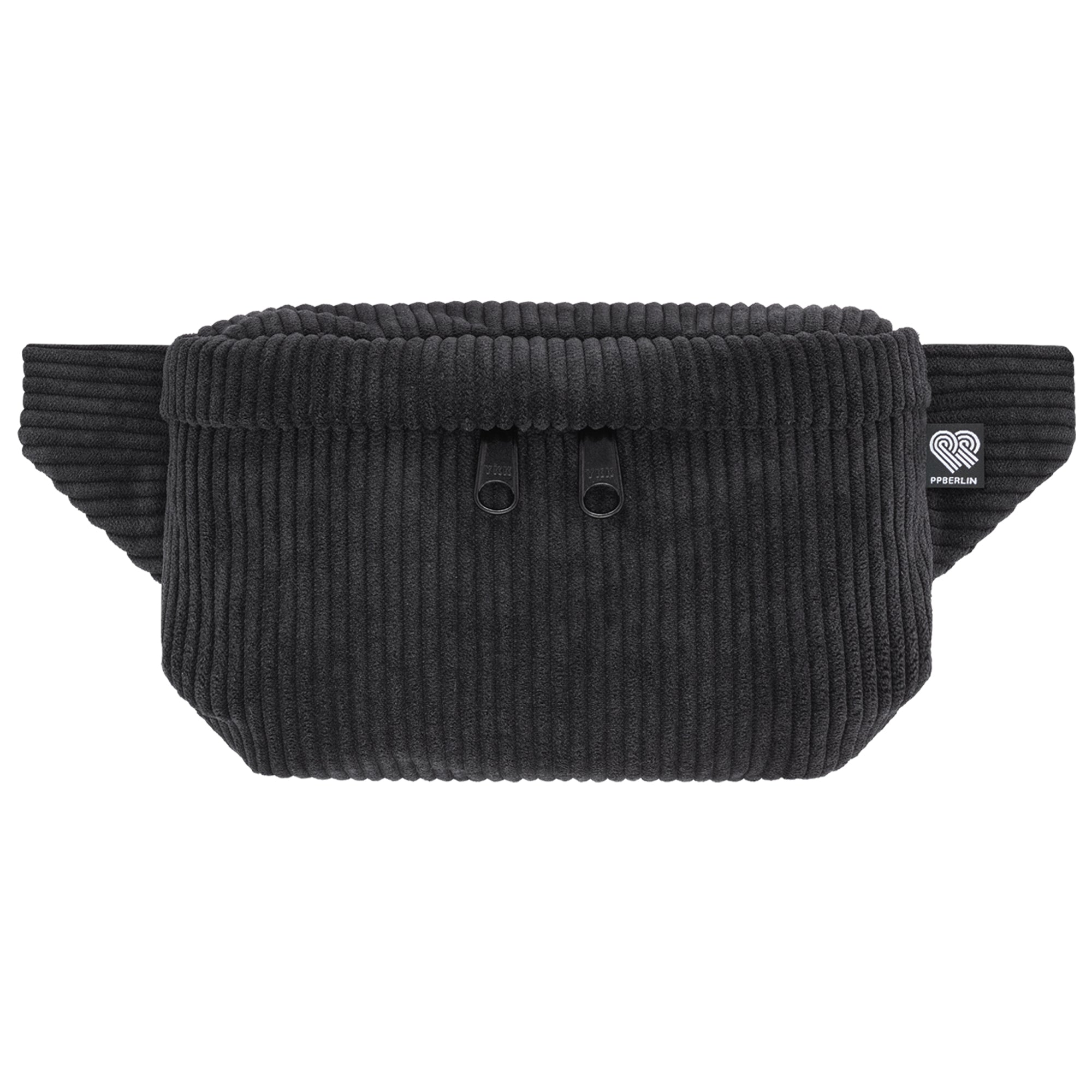 Bauchtasche Eckig klein, Cord Schwarz Vorderansicht (0) #farbe_Schwarz