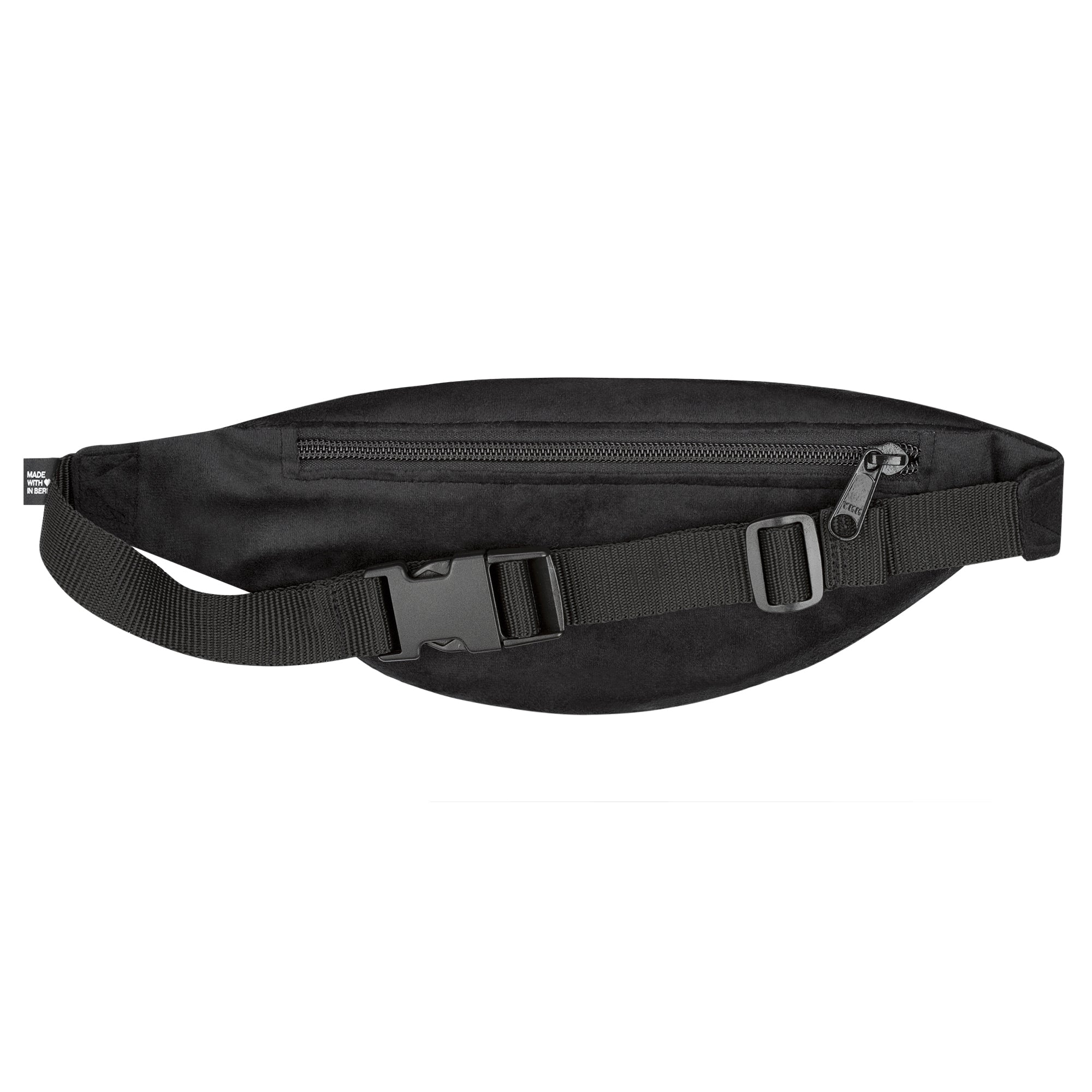 Bauchtasche Samt Schmal Rückansicht (1) #farbe_Schwarz