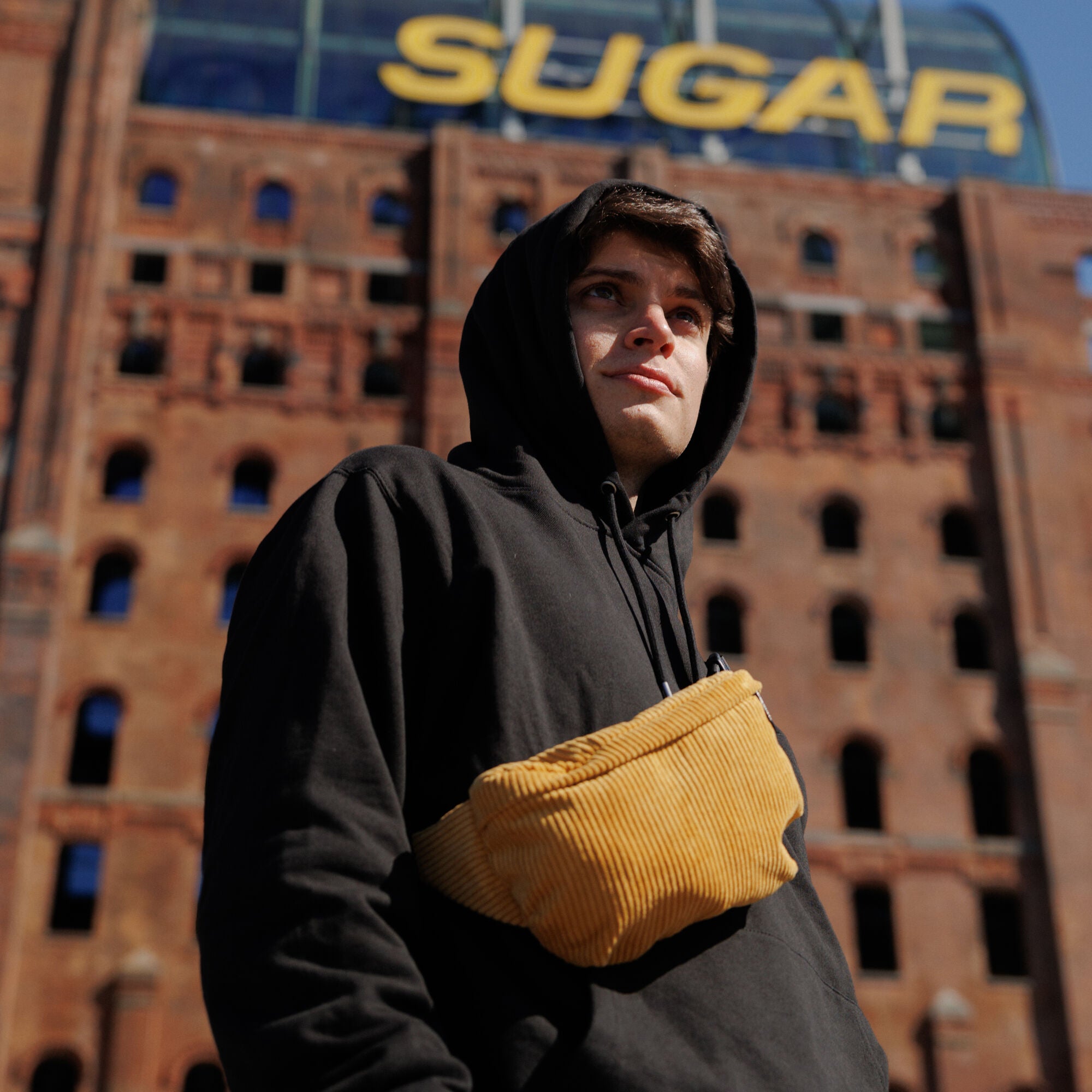 Bauchtasche eckig, Cord currygelb (2) #farbe_currygelb