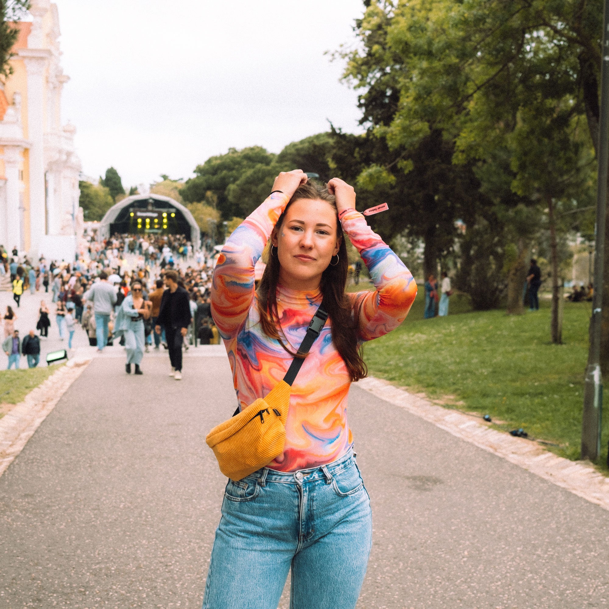 Bauchtasche eckig, Cord currygelb (3) #farbe_currygelb