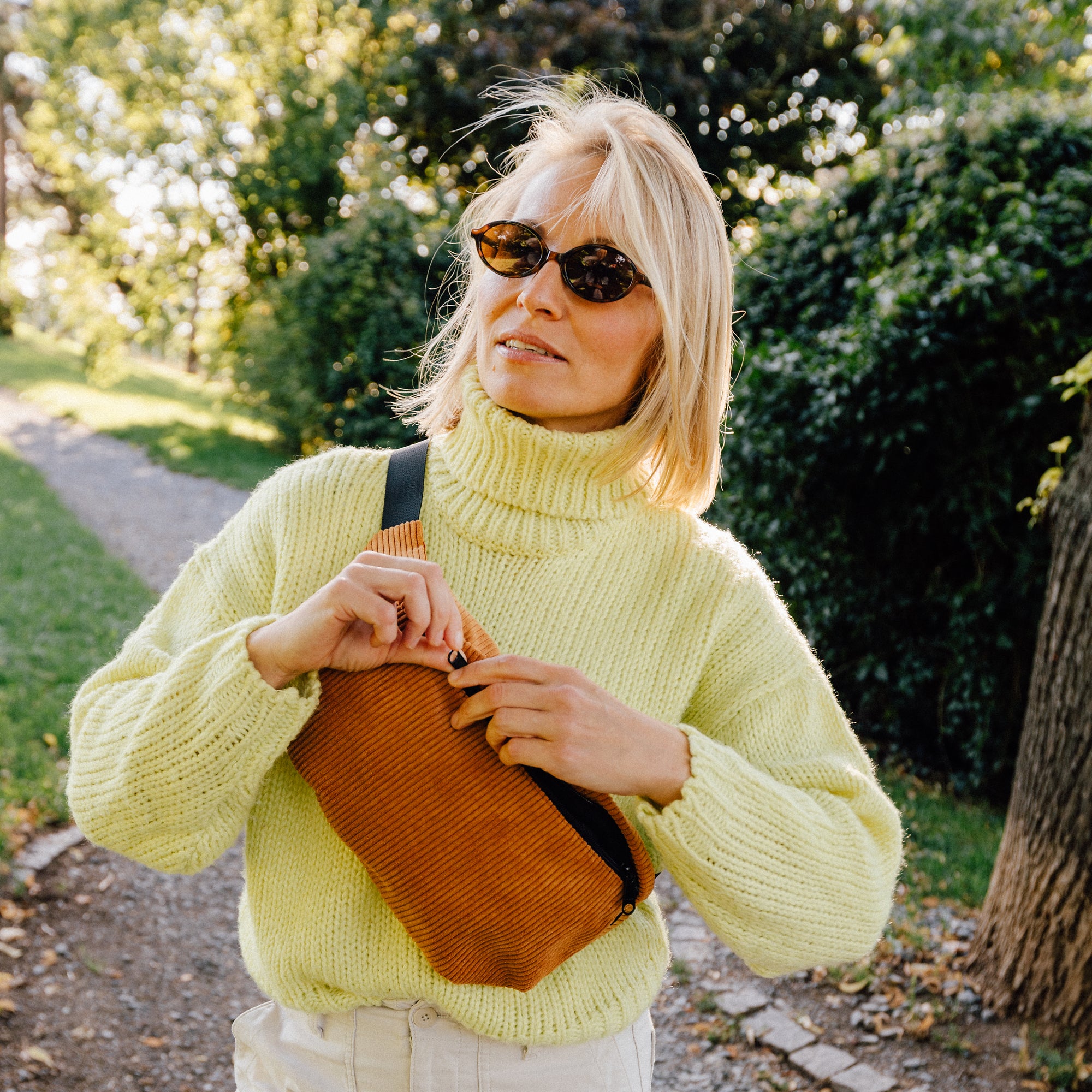 Bauchtasche groß, Cord ocker (4) #farbe_ocker