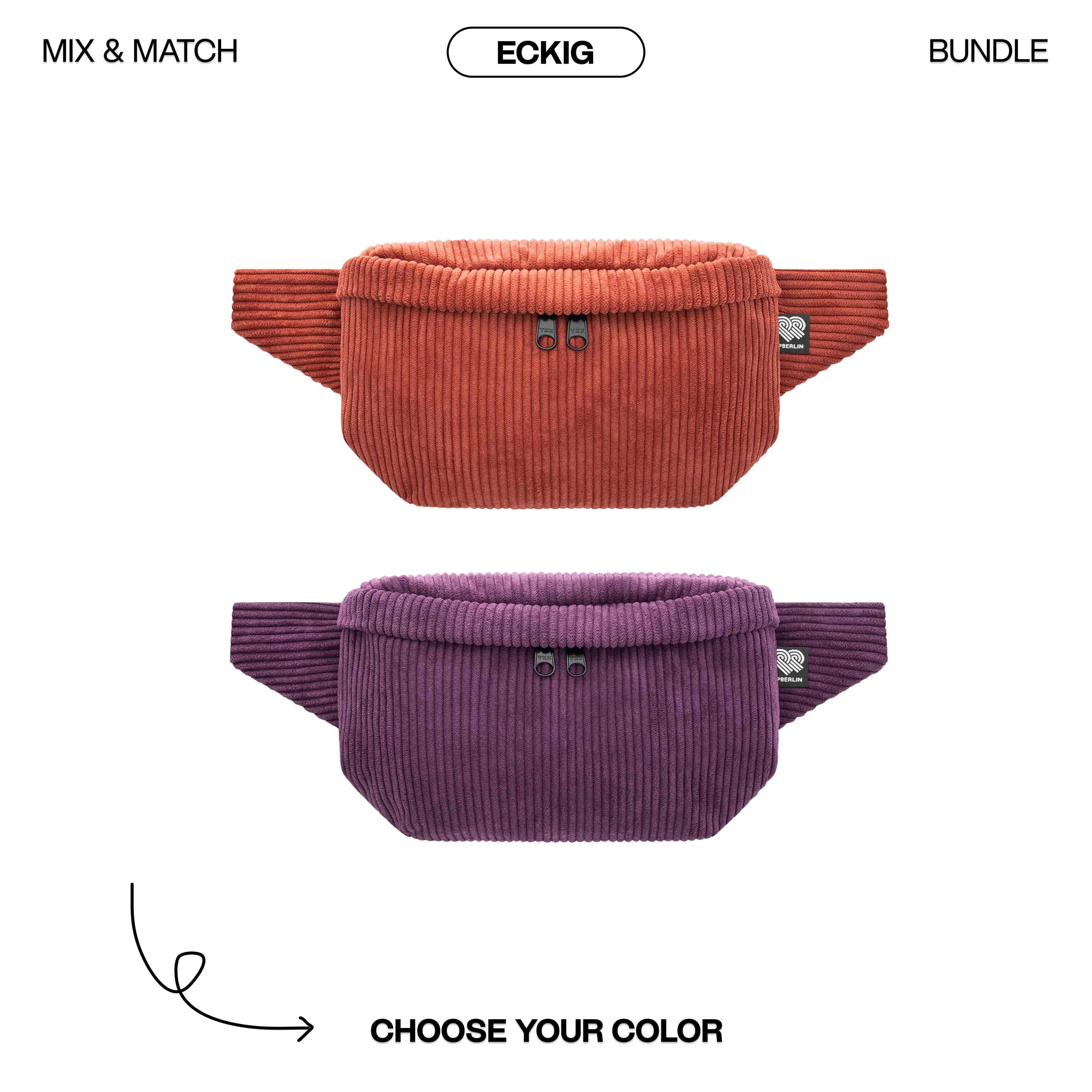Bauchtaschen Bundle "Eckig"