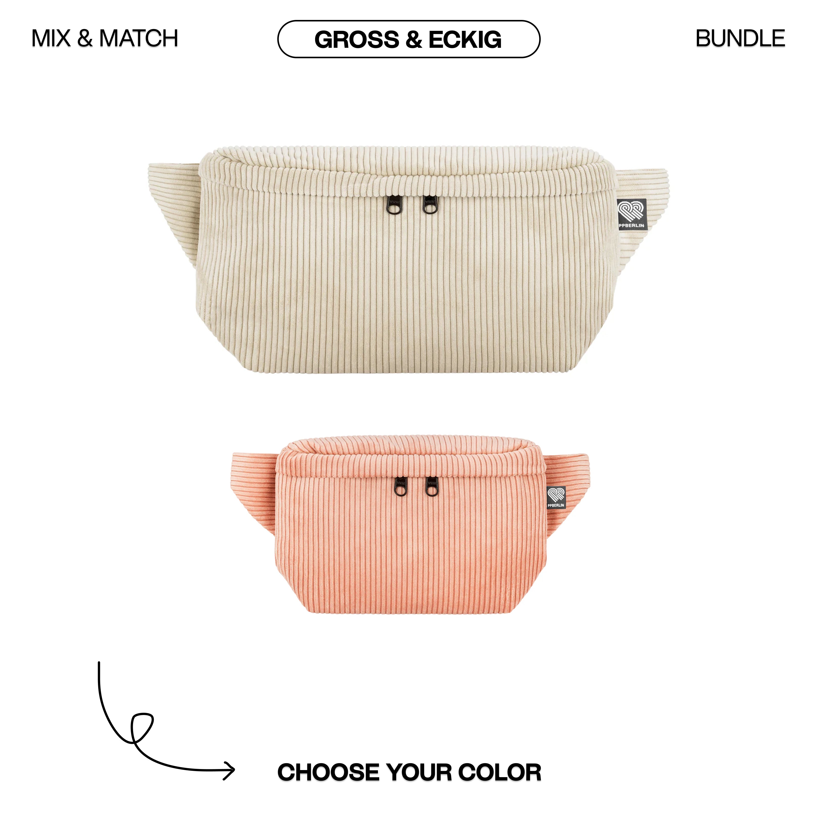 Bauchtaschen Bundle "Groß & Eckig"