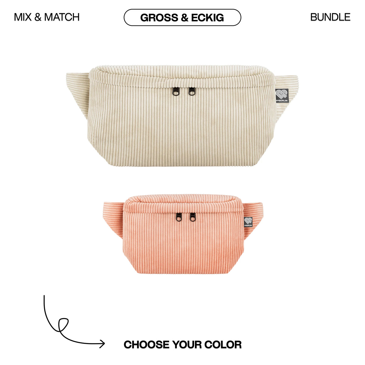 Bauchtaschen Bundle "Groß & Eckig"