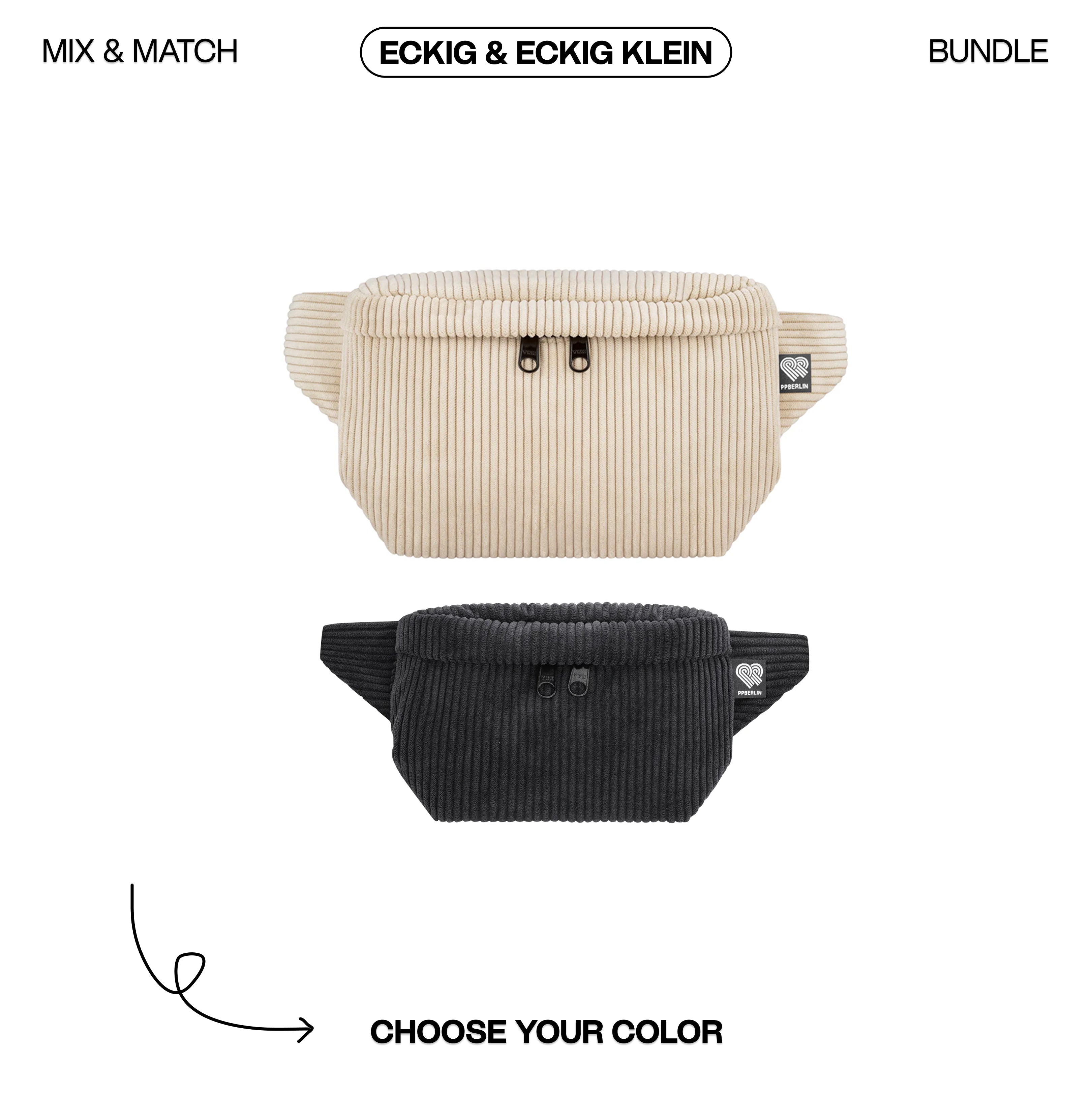 Bauchtaschen Bundle "Eckig & Eckig Klein"