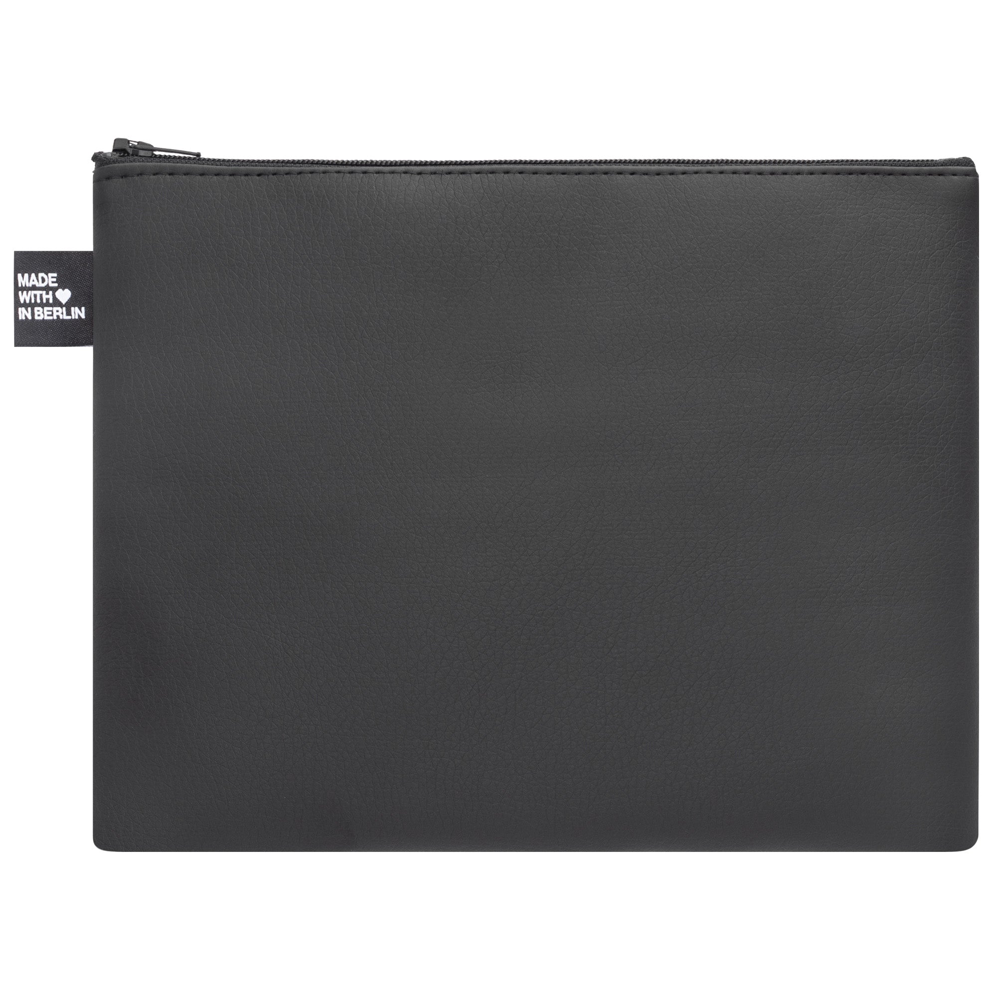 Etui Groß in mattschwarzem Kunstleder Rückseite #farbe_mattschwarz