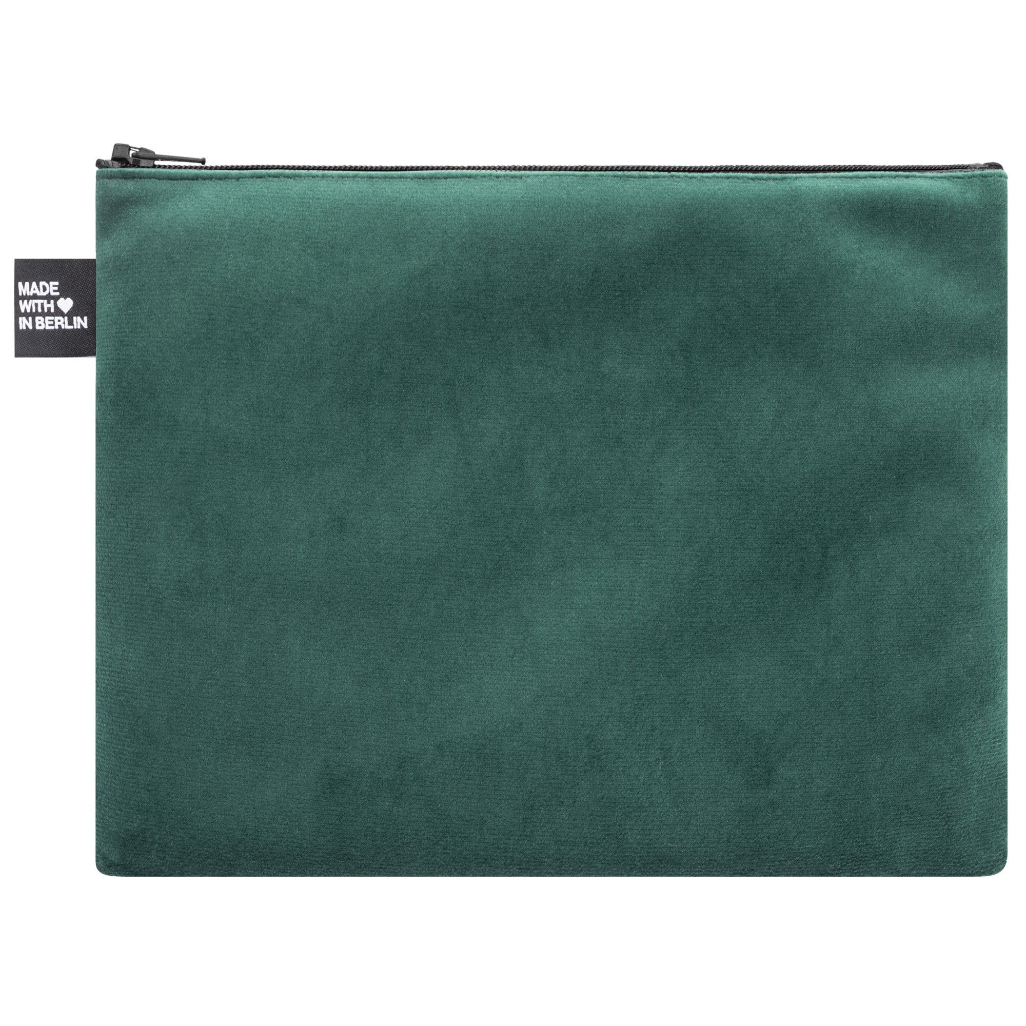Etui Groß in grünem Samt Rückseite #farbe_grün