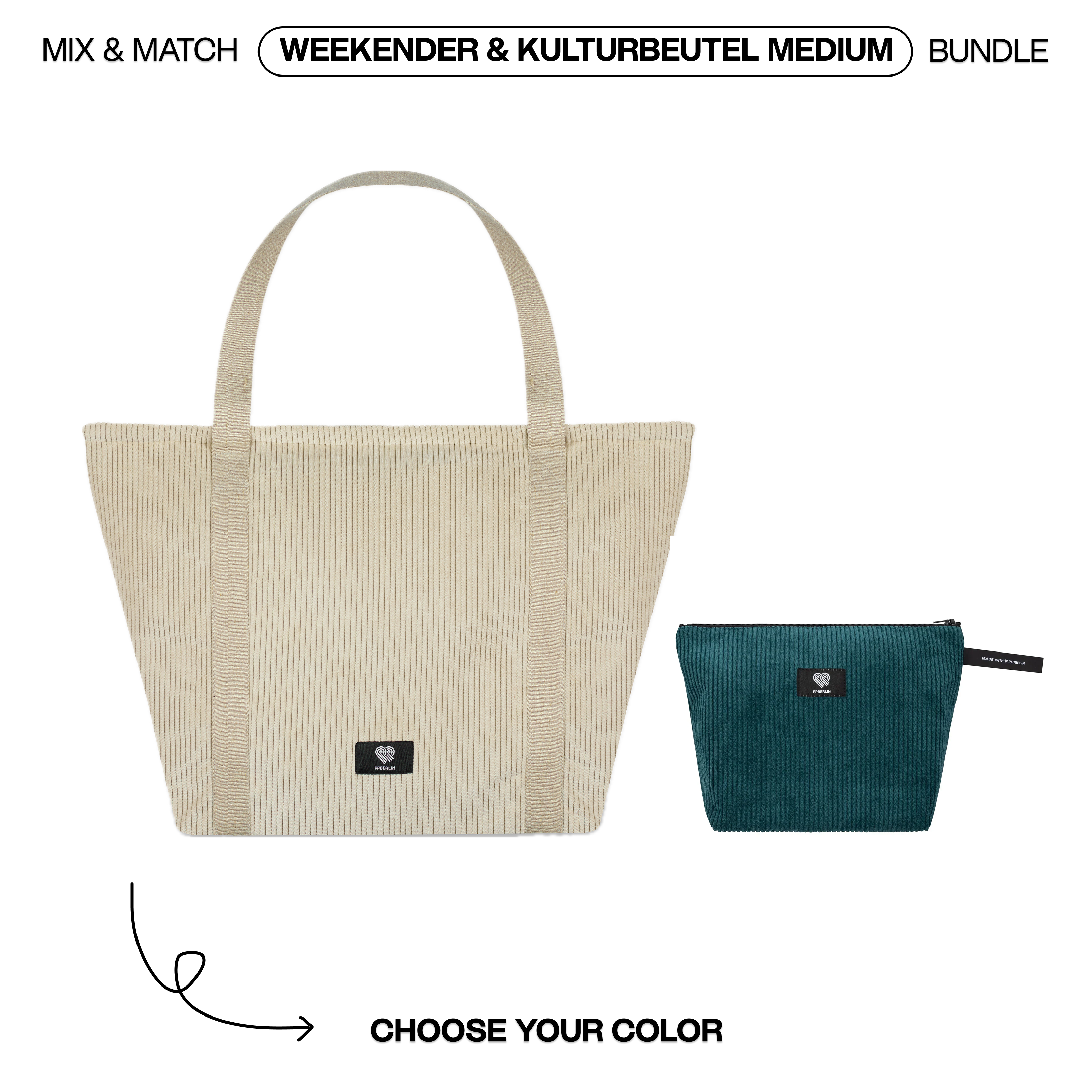 Bundle „Weekender & Kulturbeutel Medium"