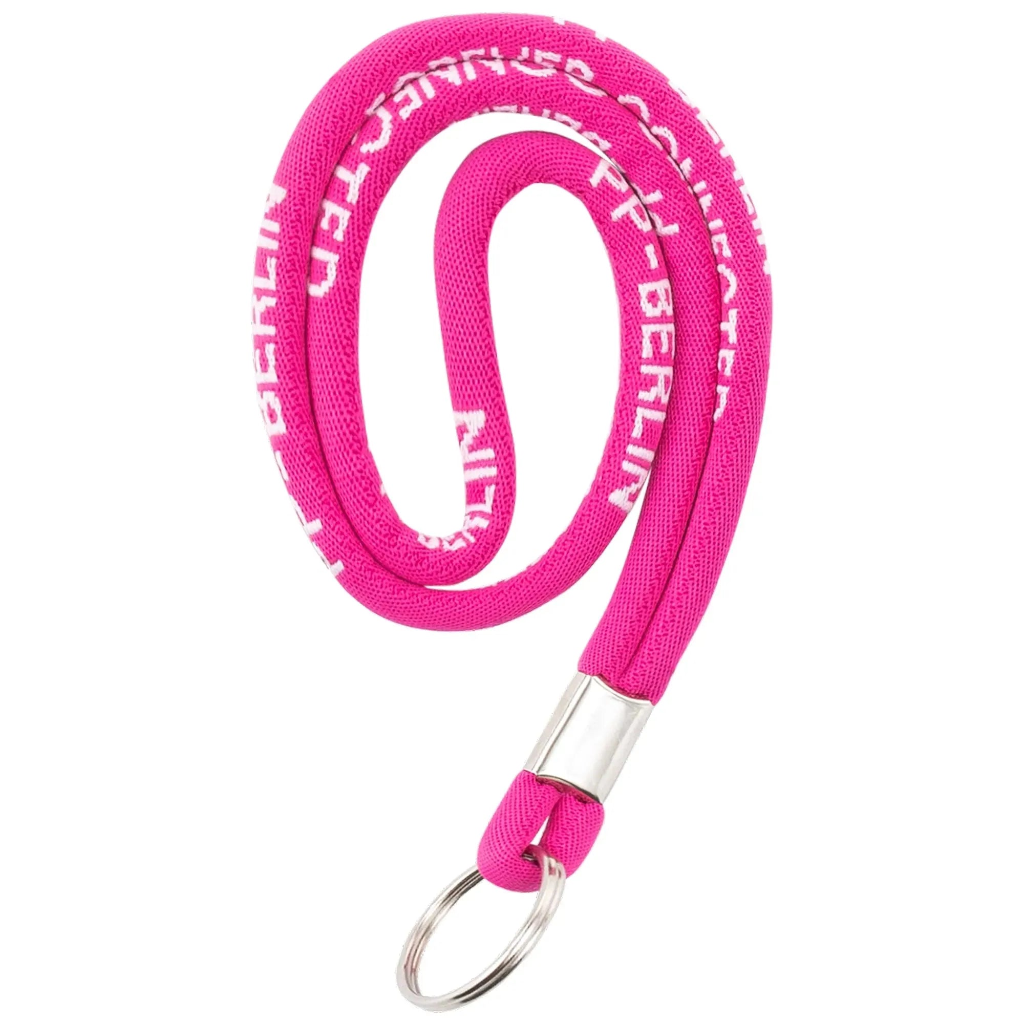 PP-Berlin Lanyard / kurzes Schlüsselband Pink Detail2 (2) #farbe_Pink