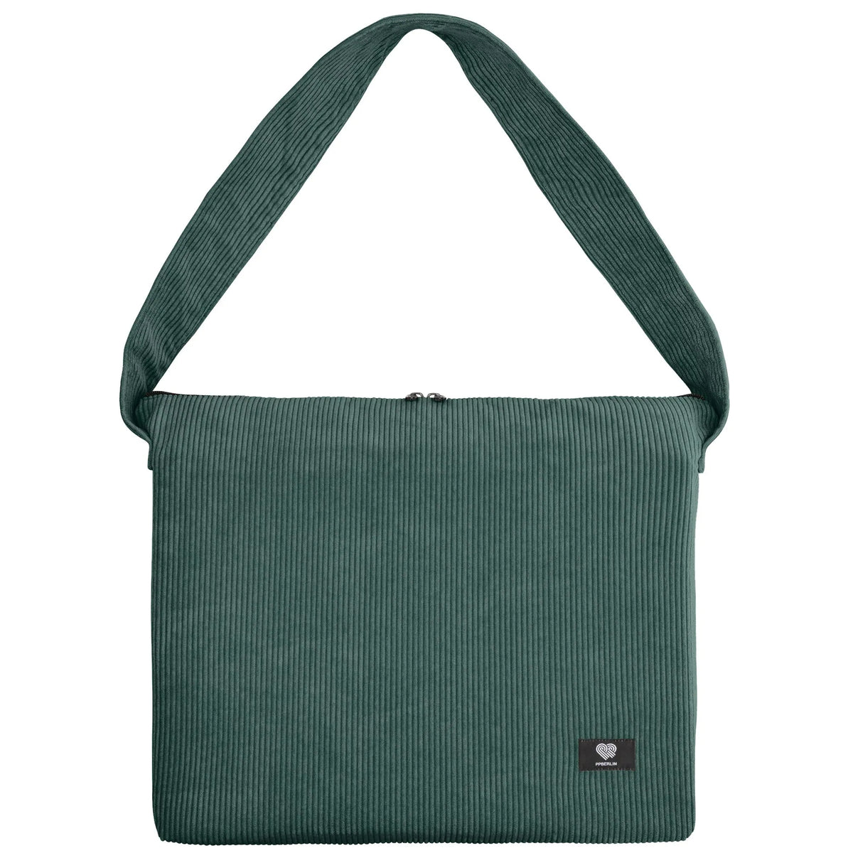 Schultertasche Groß Cord Grün Vorderansicht (0) #farbe_Grün