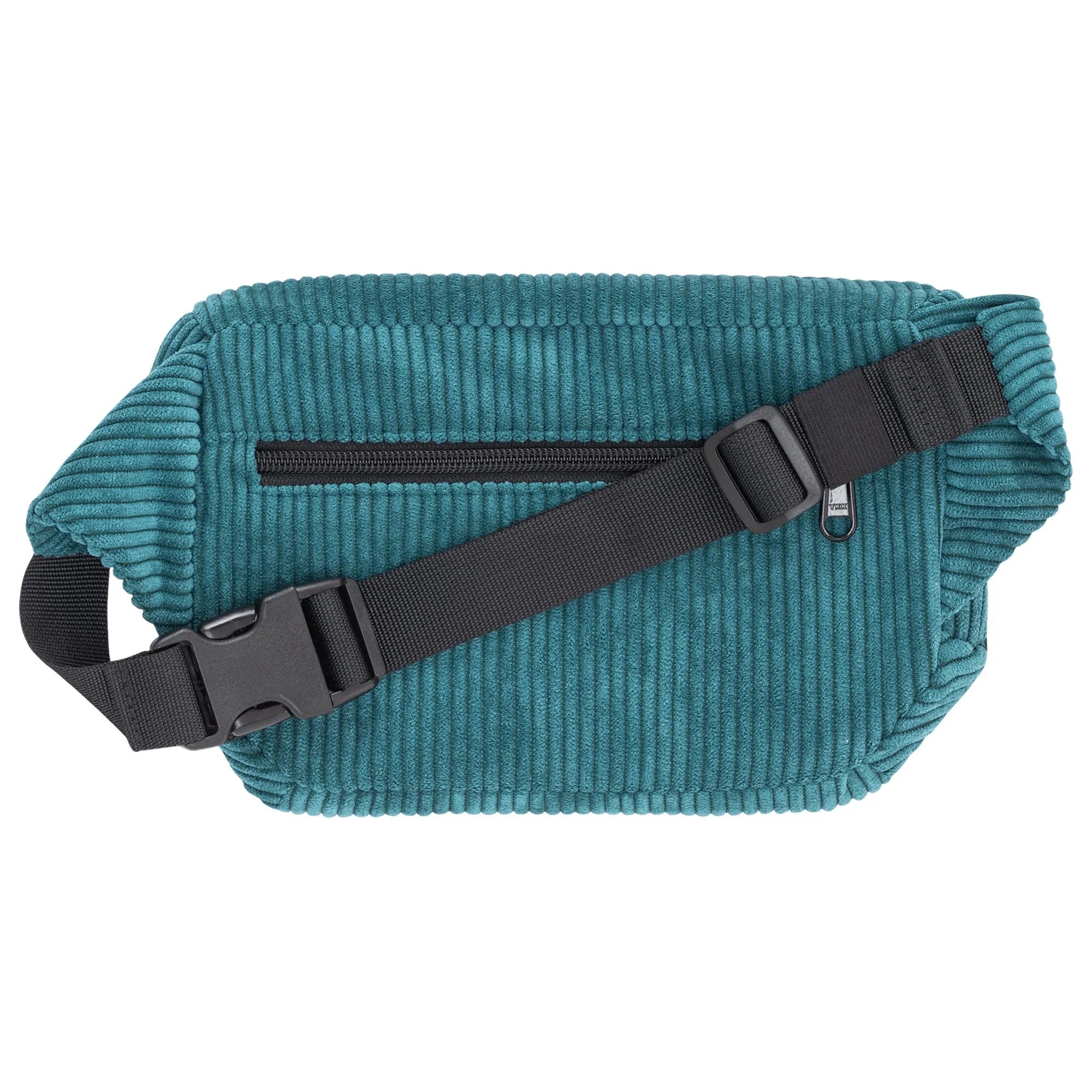 Bauchtasche eckig, Cord Petrol Rückansicht (1) #farbe_petrol