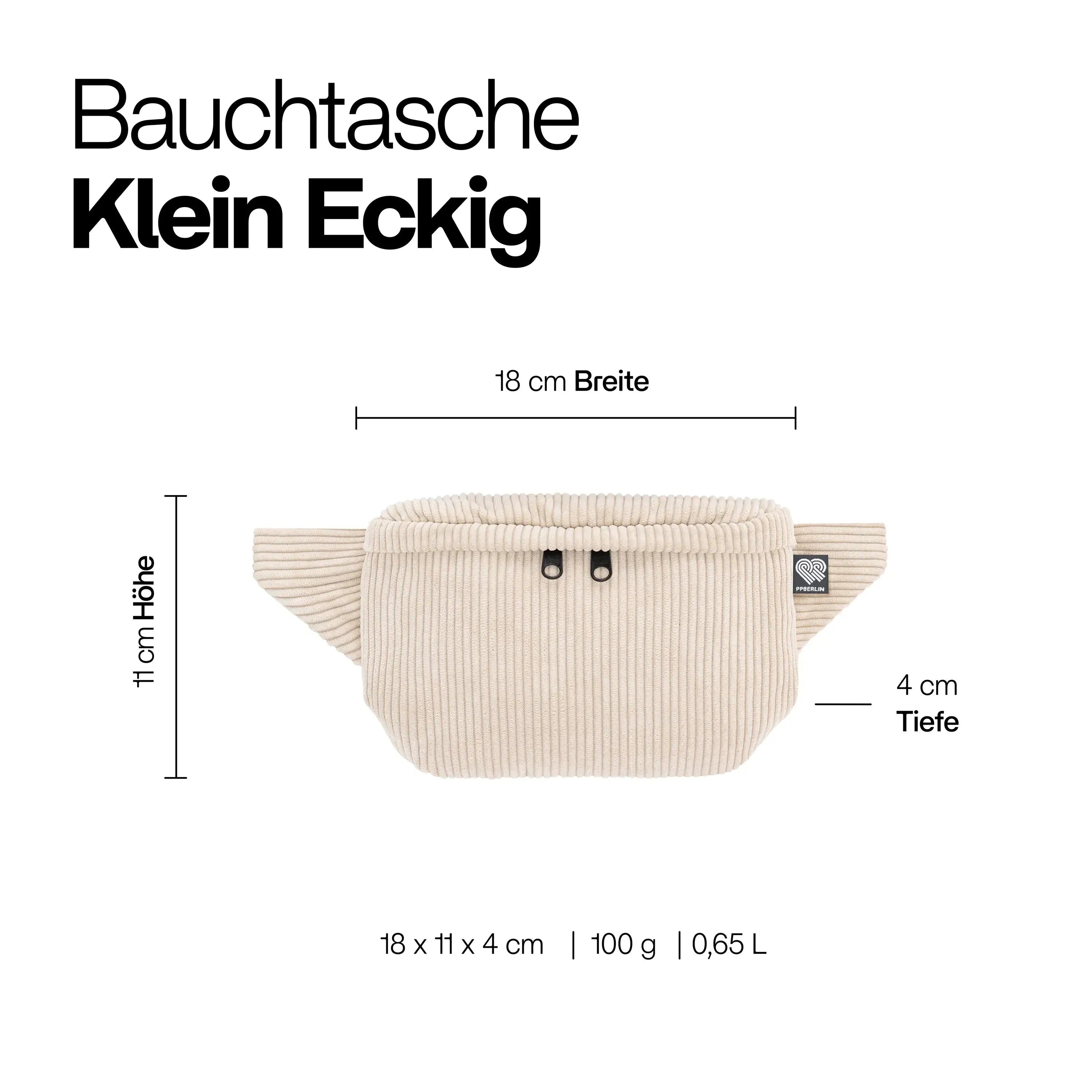 Bauchtasche Klein Eckig Technische Zeichnung