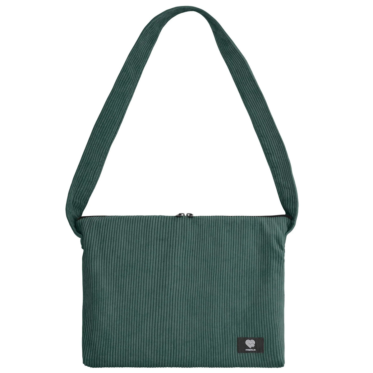 Schultertasche Medium Cord Grün Vorderansicht (0) #farbe_Grün