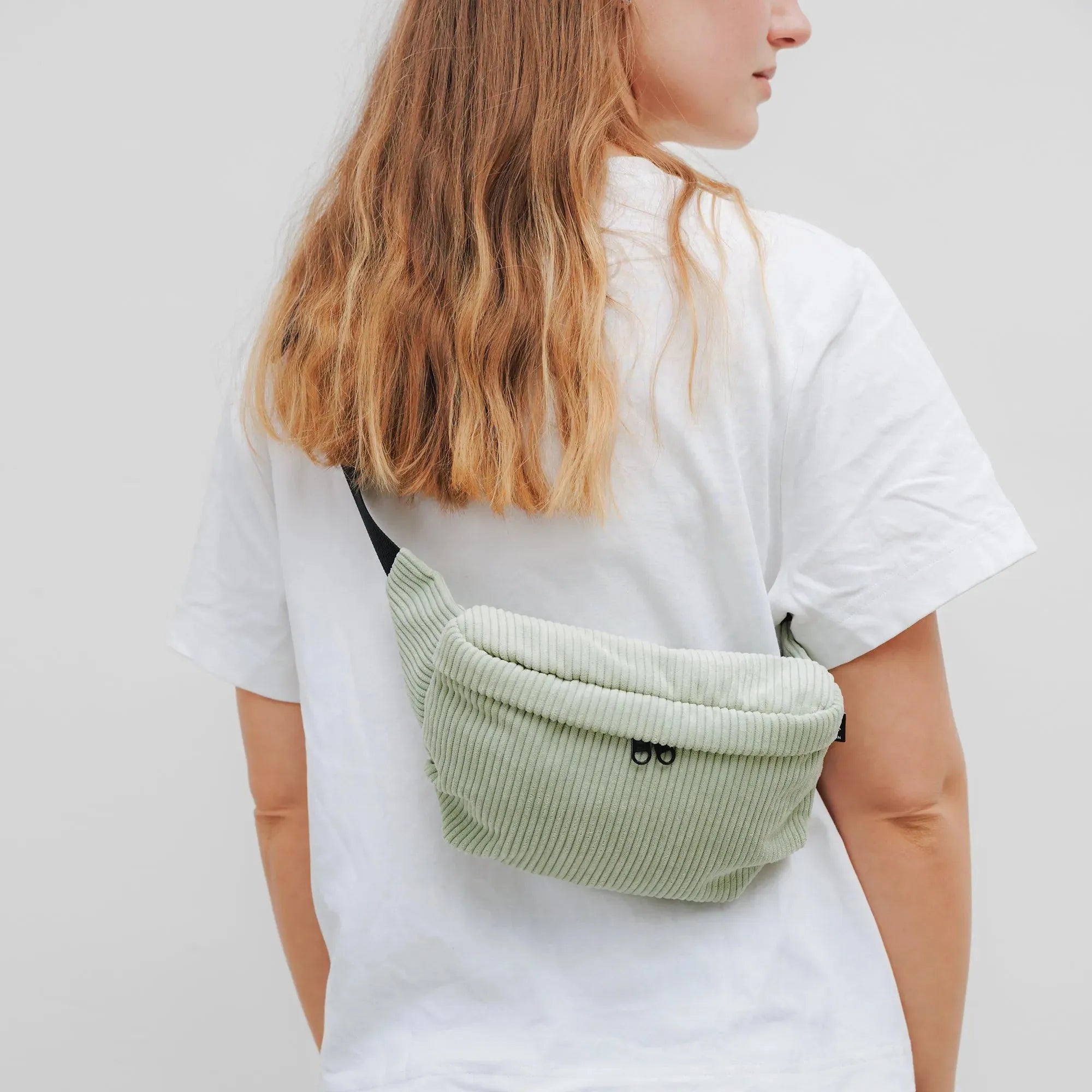 Bauchtasche eckig, Cord Mint Model2 (3) #farbe_mint