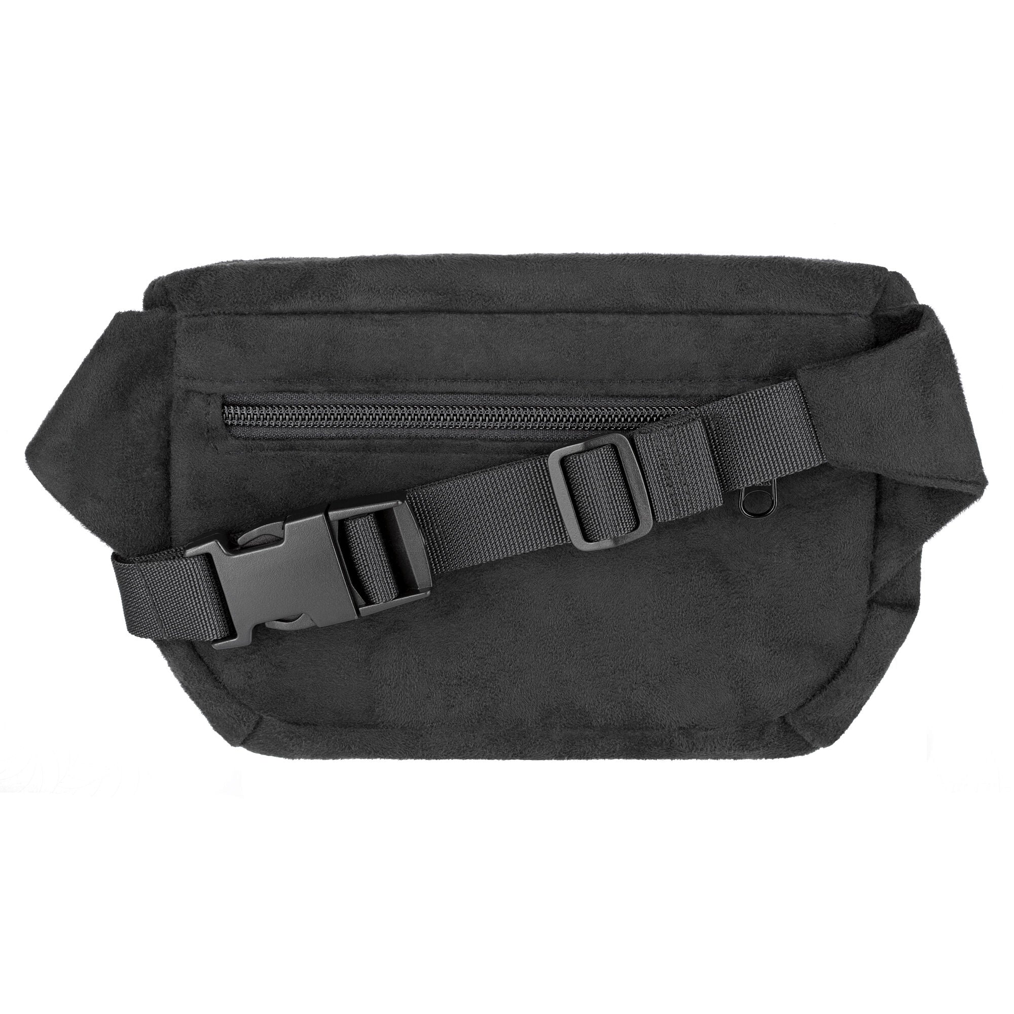 Bauchtasche eckig, Kunstwildleder Schwarz (2) #farbe_schwarz