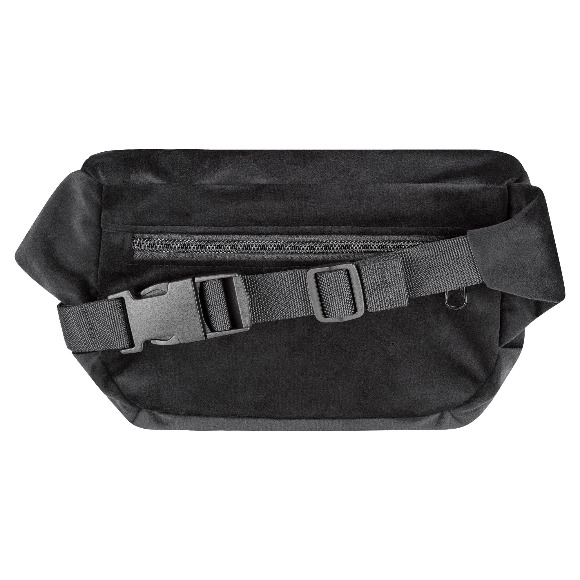 Bauchtasche eckig, Samt schwarz (1) #farbe_schwarz