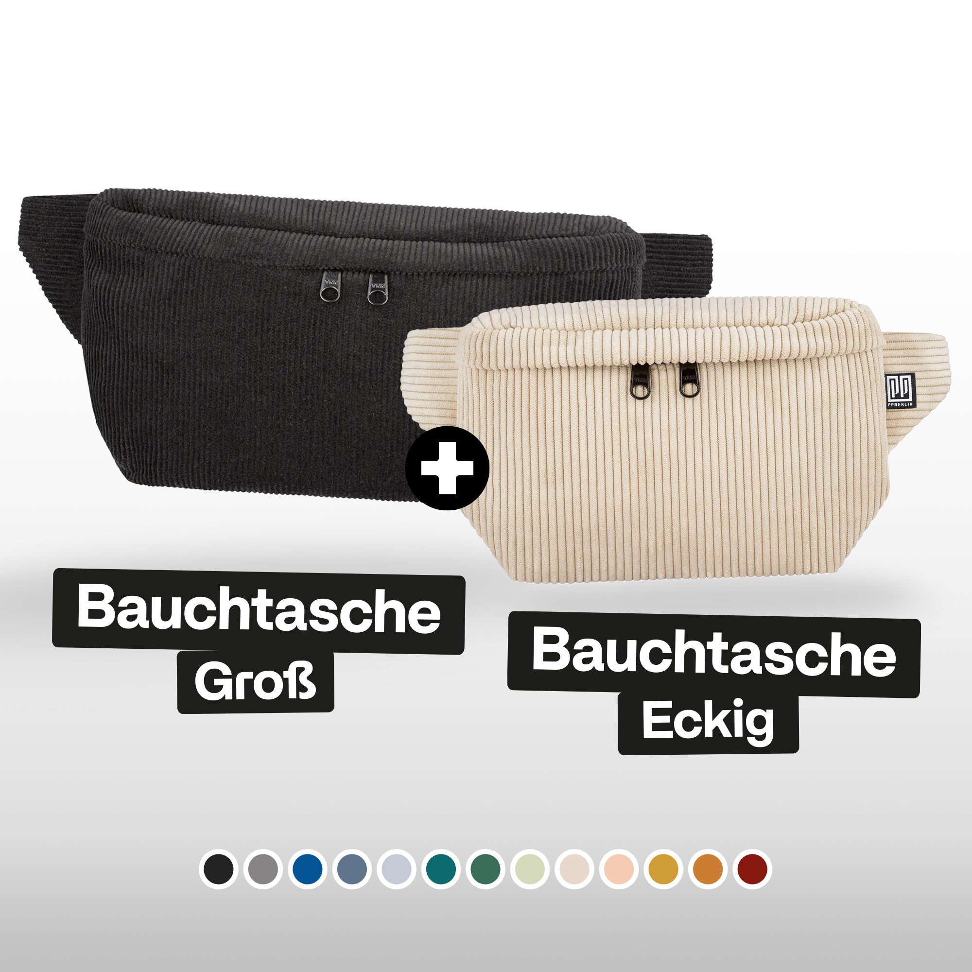 Bauchtaschen Bundle "Groß & Eckig"