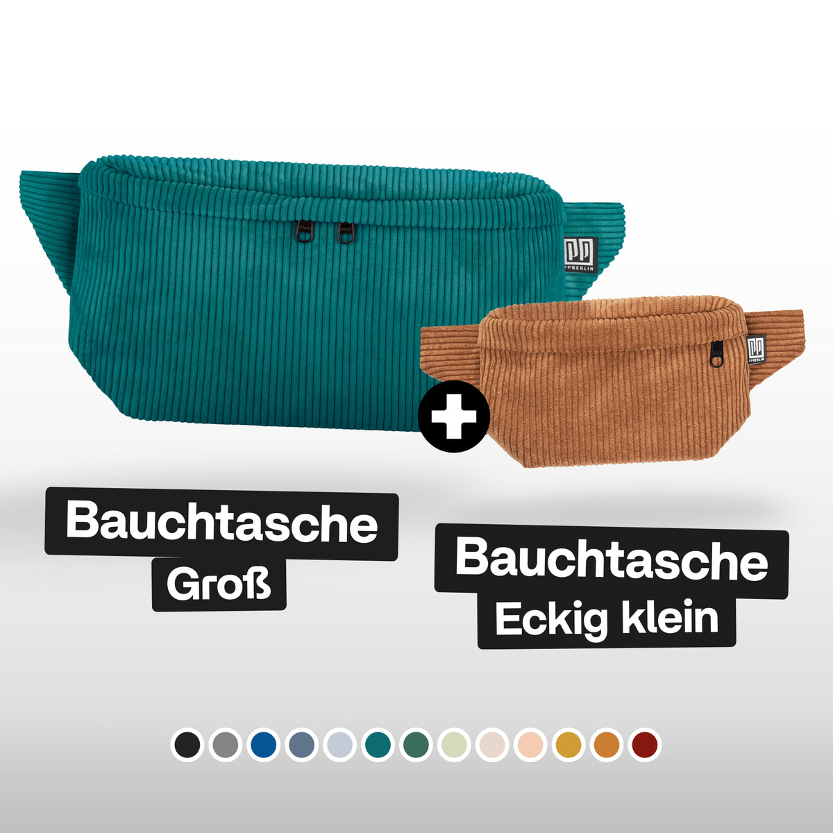 Bauchtaschen Bundle "Groß & Eckig Klein"
