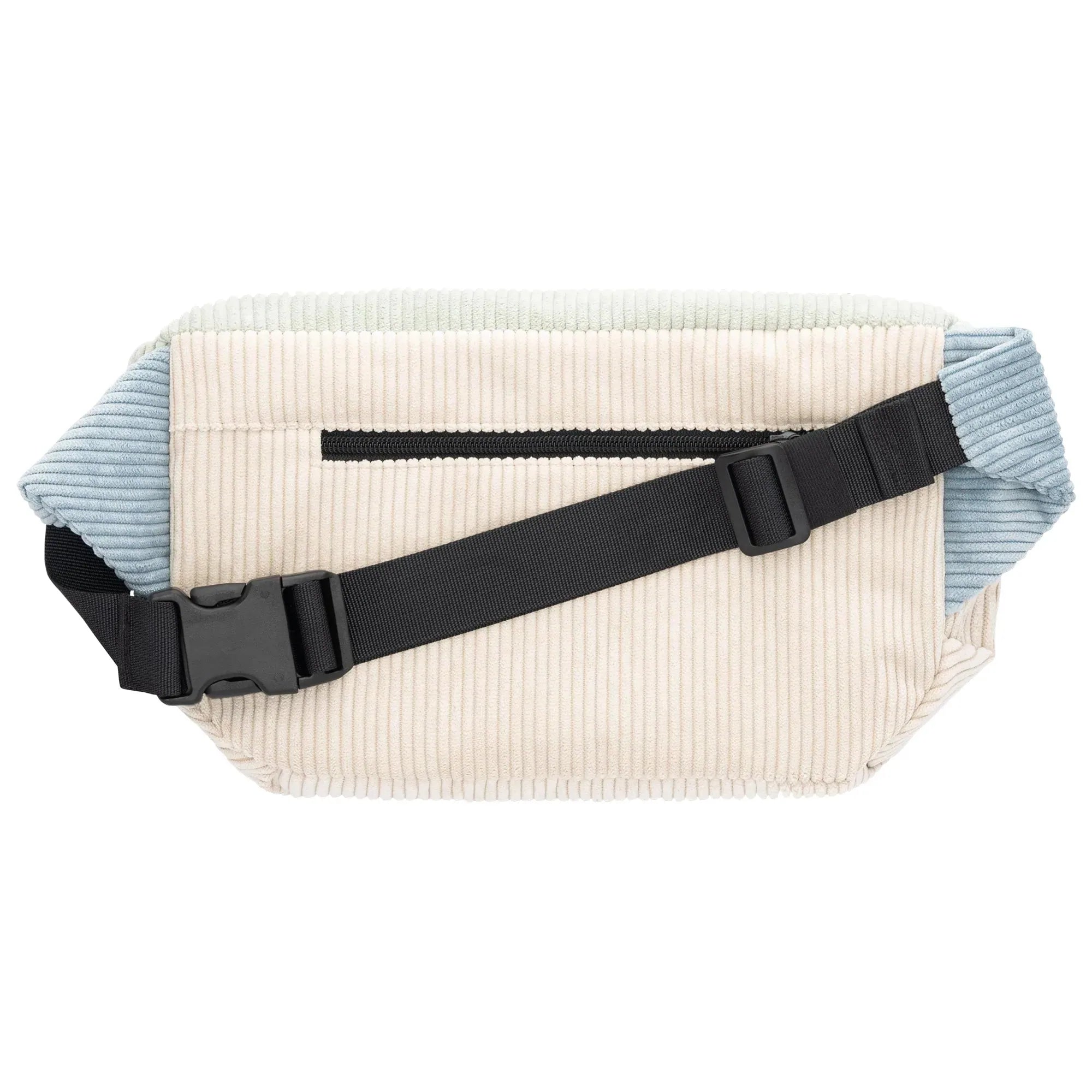 Bauchtasche groß, Cord Farbtrio (1) #farbe_Beige / Mint / Hellblau
