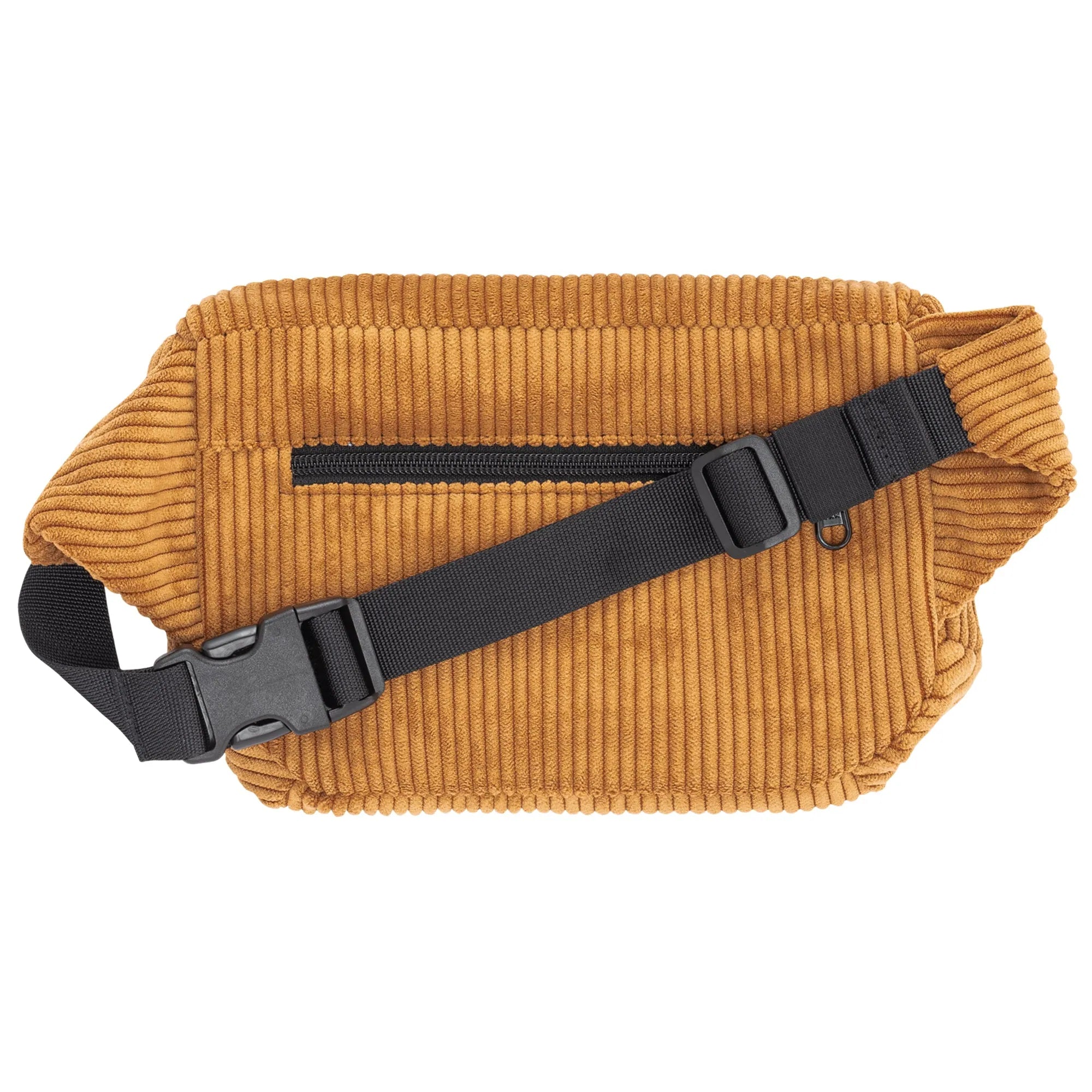 Bauchtasche eckig, Cord Ocker Rückansicht (1) #farbe_ocker