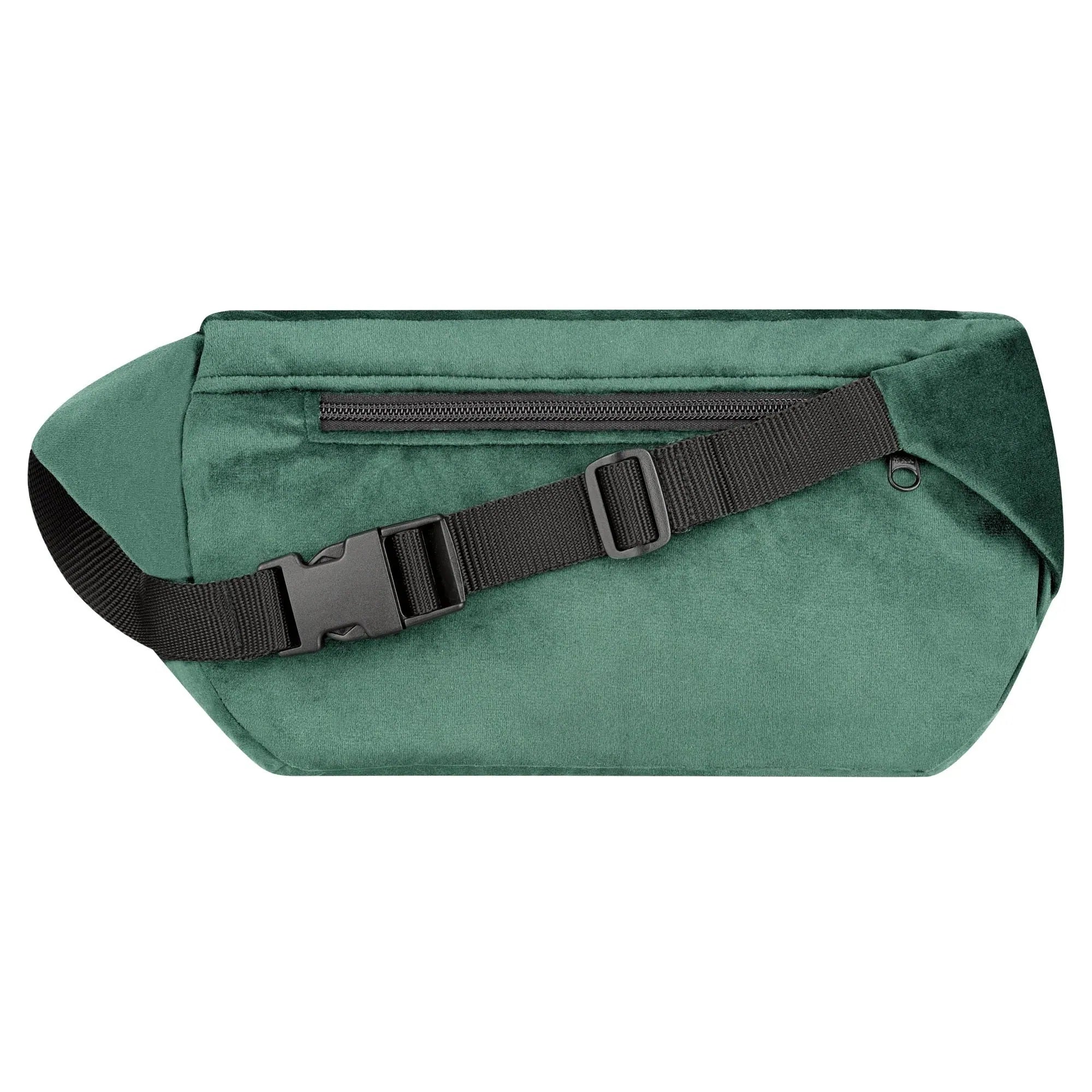 Bauchtasche groß, Samt Grün Rückansicht (1) #farbe_Grün