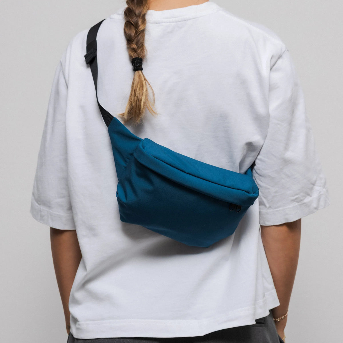 Bauchtasche eckig, Softshell Petrol Tragebild2 (5) #farbe_petrol