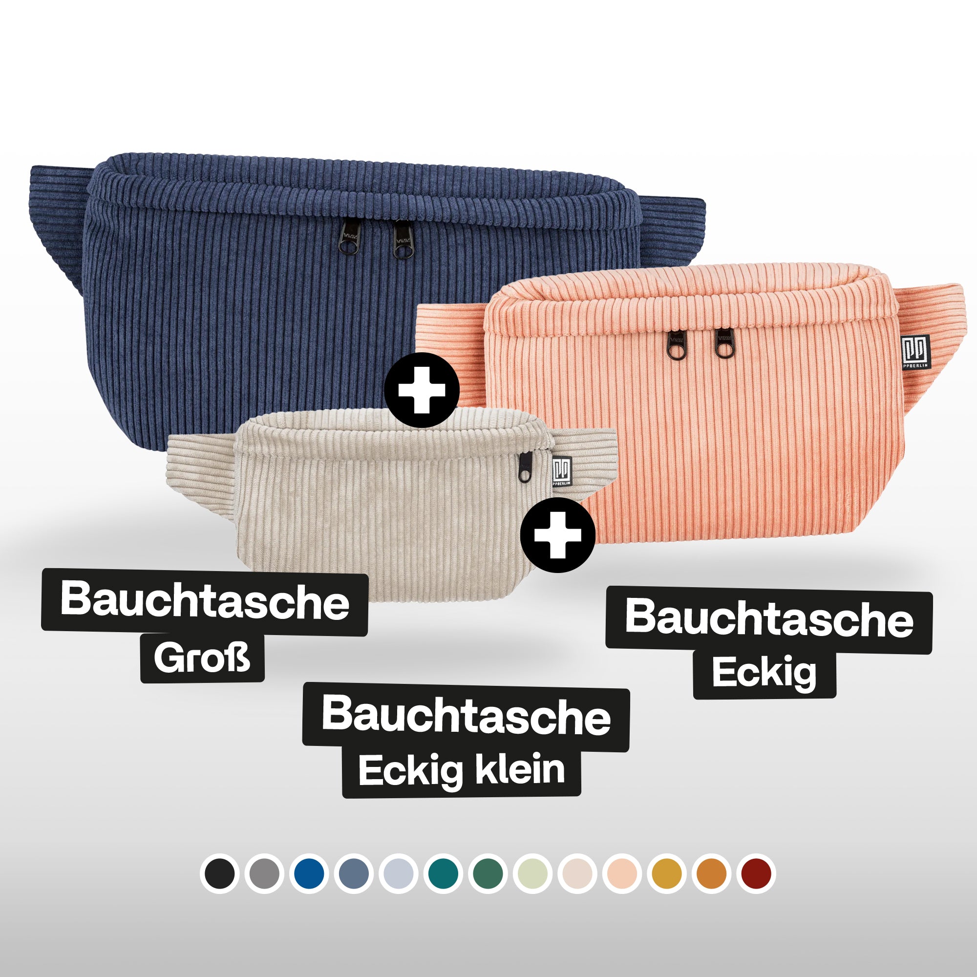 Bauchtaschen Bundle "Familie Eckig"