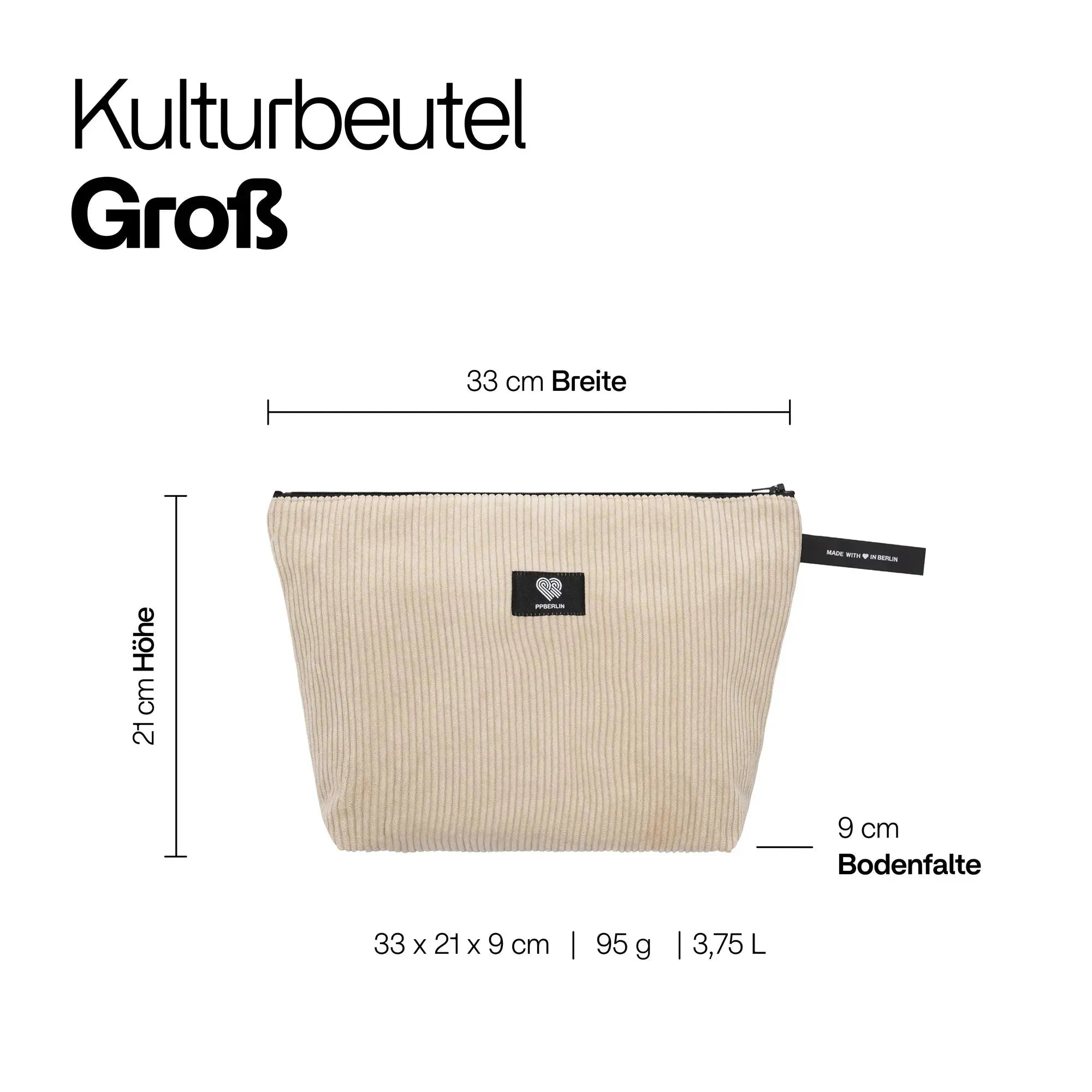 Kulturbeutel Klein Technische Zeichnung #größe_groß
