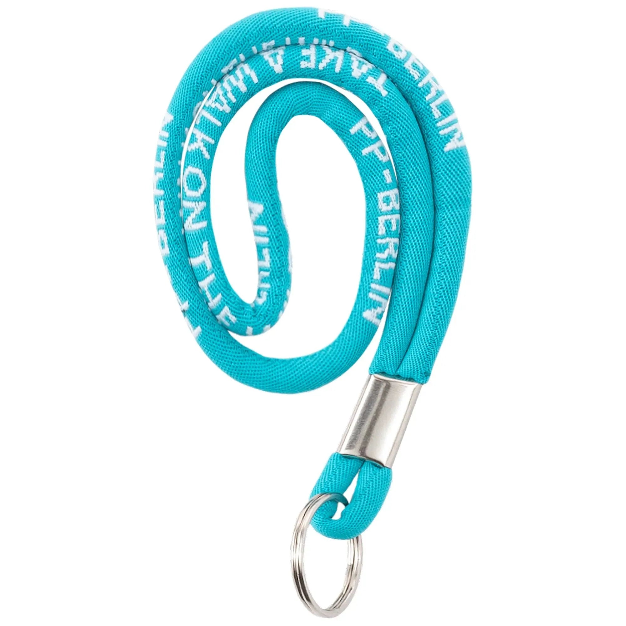 PP-Berlin Lanyard / kurzes Schlüsselband Türkis Detail2 (2) #farbe_Türkis