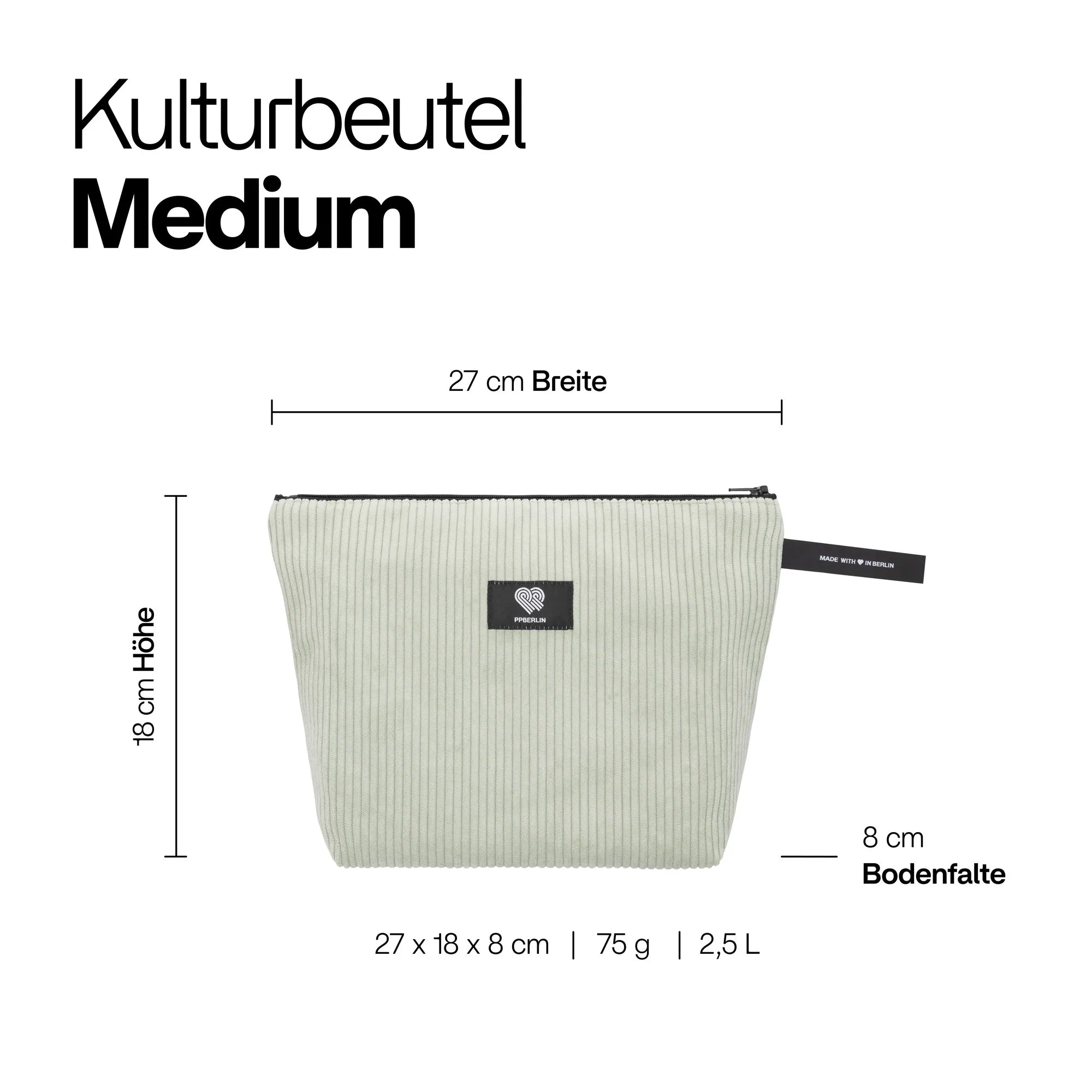 Kulturbeutel medium Cord Mint Technische Zeichnung (5) #farbe_mint