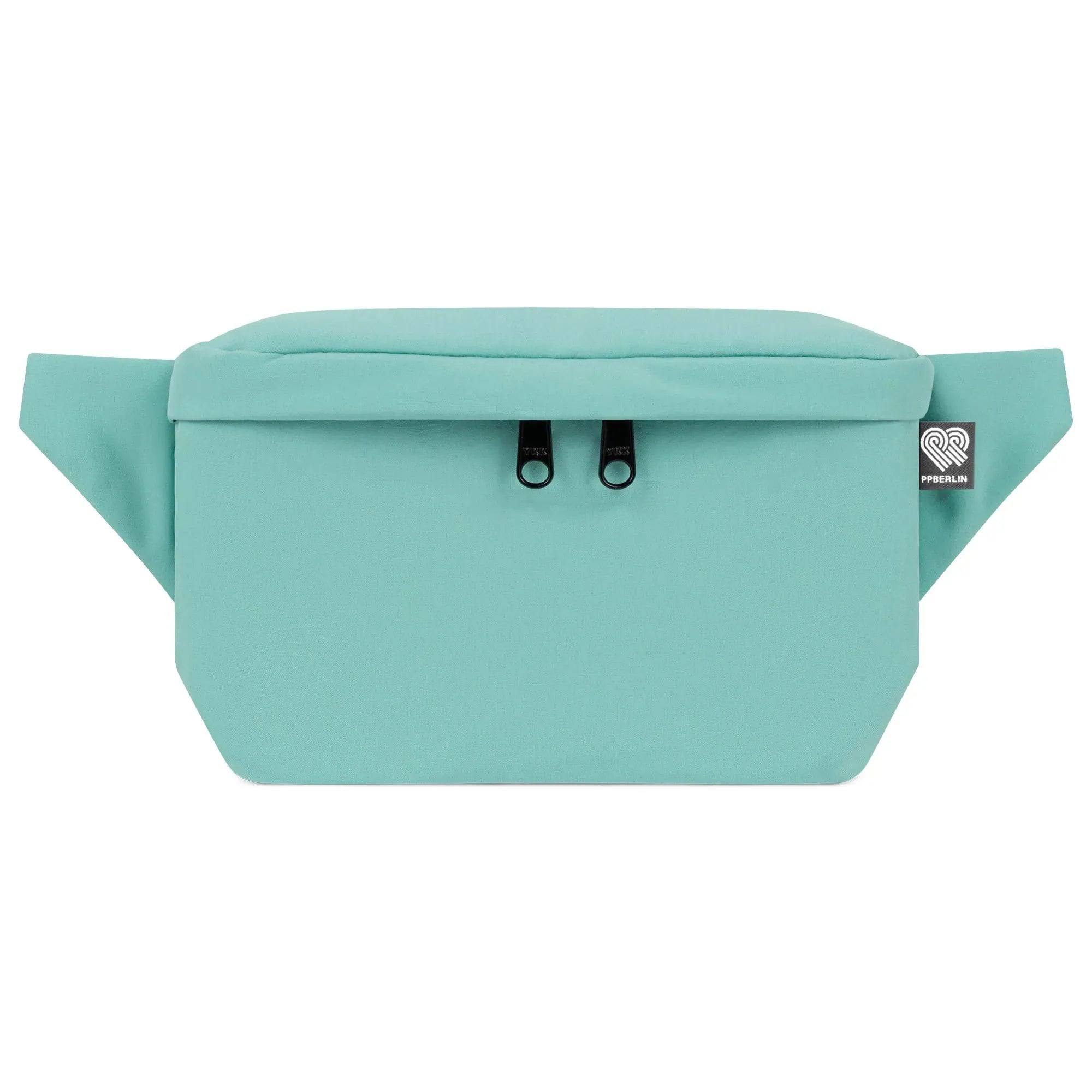 Bauchtasche eckig, Softshell Aquablau Vorderansicht (1) #farbe_Aquablau